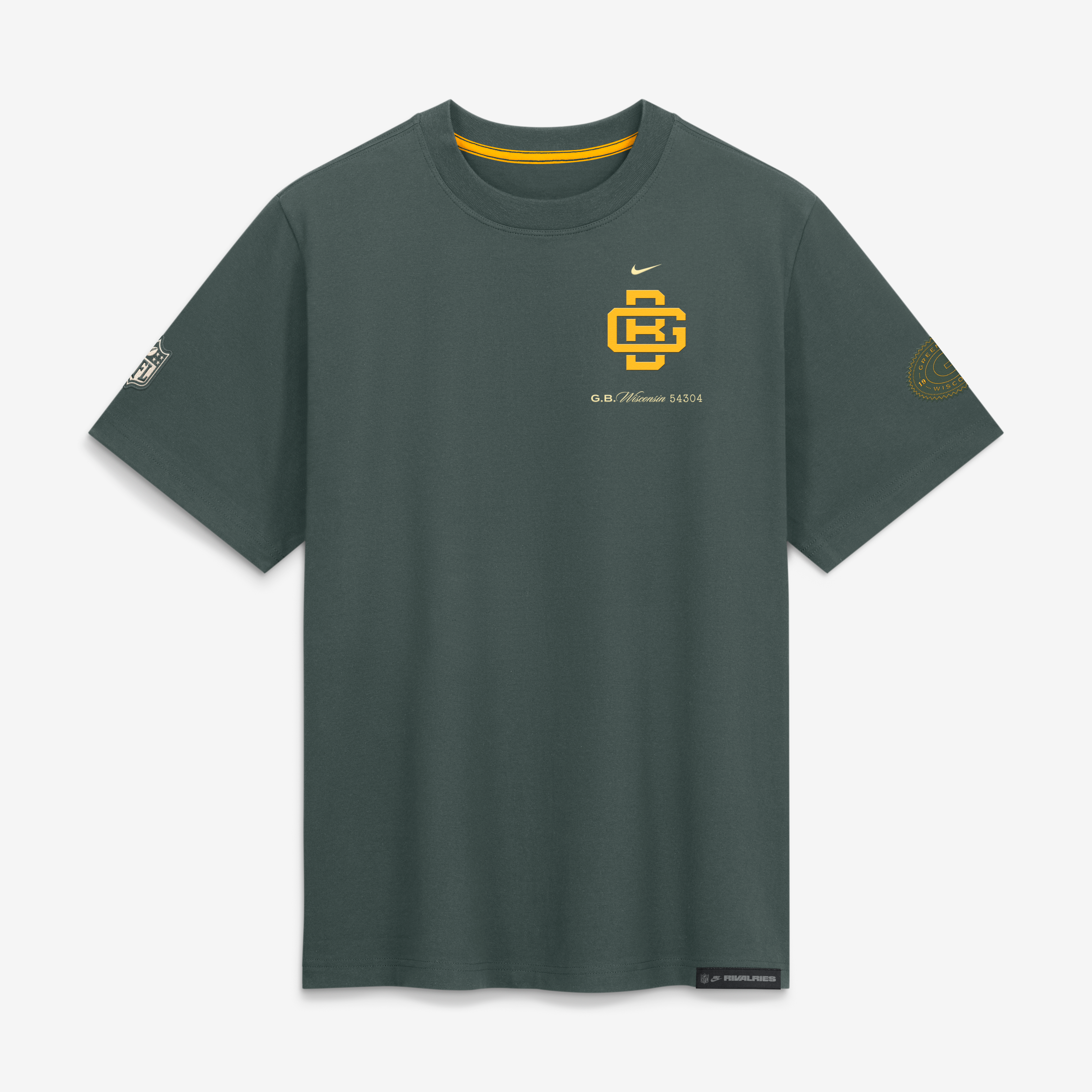 T-shirt boyfriend ample Nike Green Bay Packers Collection 2026 pour femme