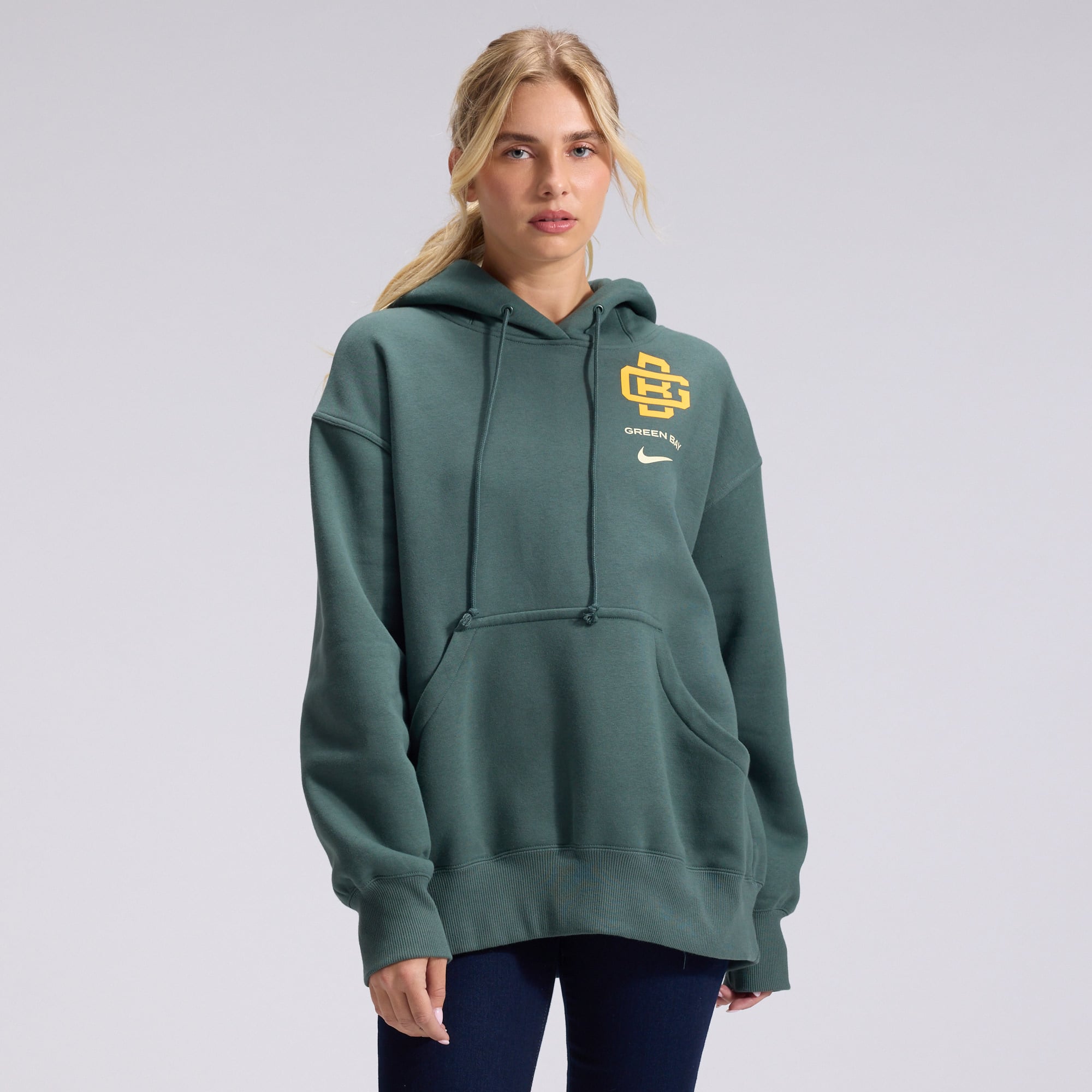 Women's Nike Green Bay Packers 2026 Rivalries Collection Oversized Pullover Hoodie