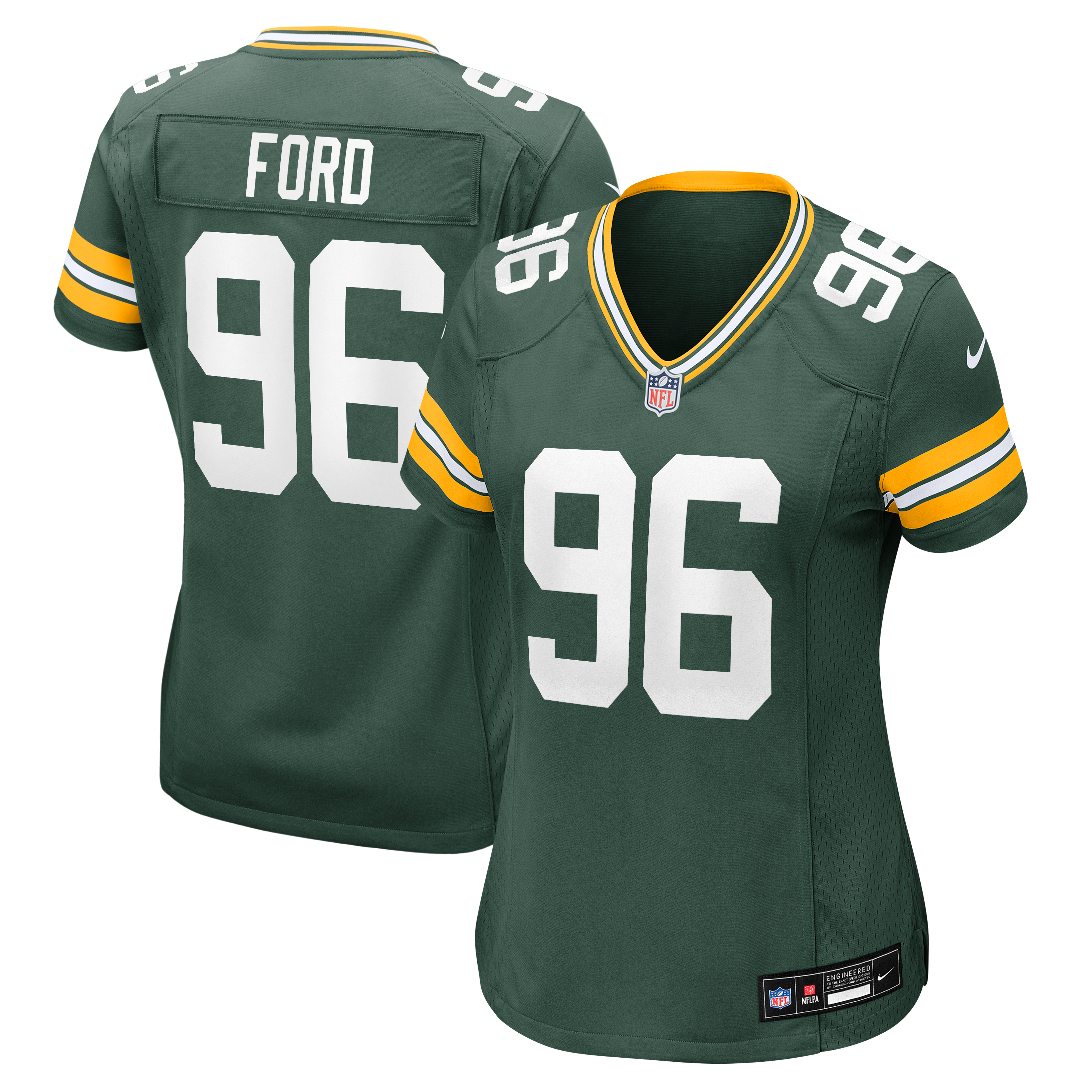 Women's Nike Jonathan Ford Green Bay Packers Team Game Jersey