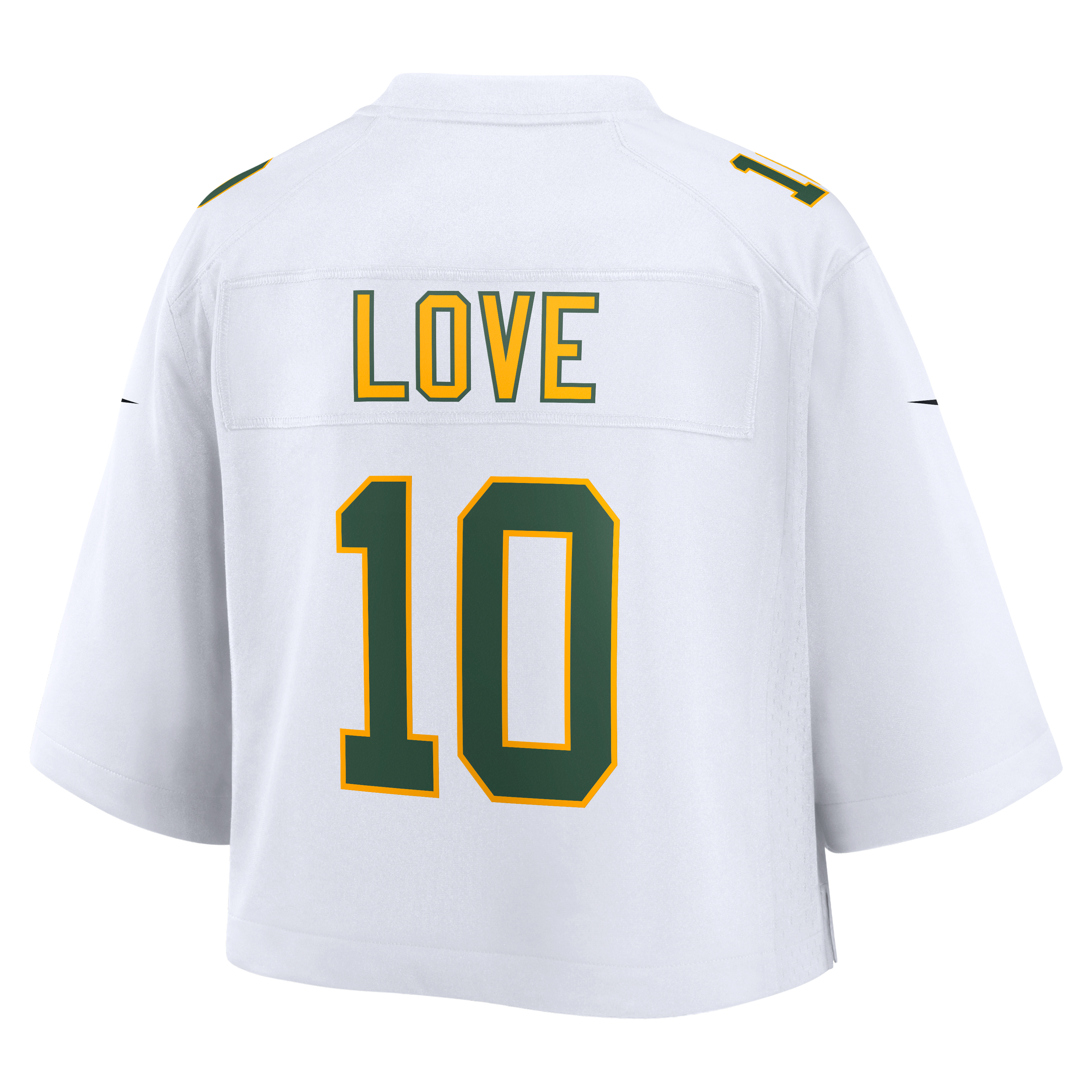 Maillot de match court Nike Jordan Love blanc Green Bay Packers pour femme