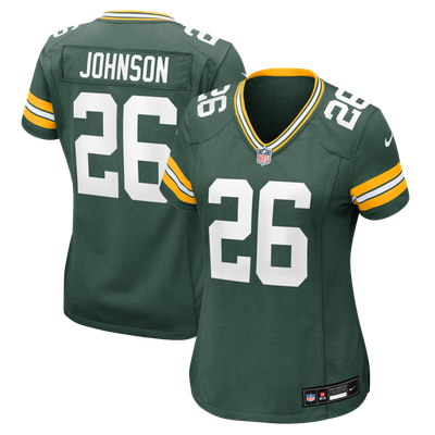 Kaleb Johnson Green Bay Packers Nike Women's Team Game Jersey - Green