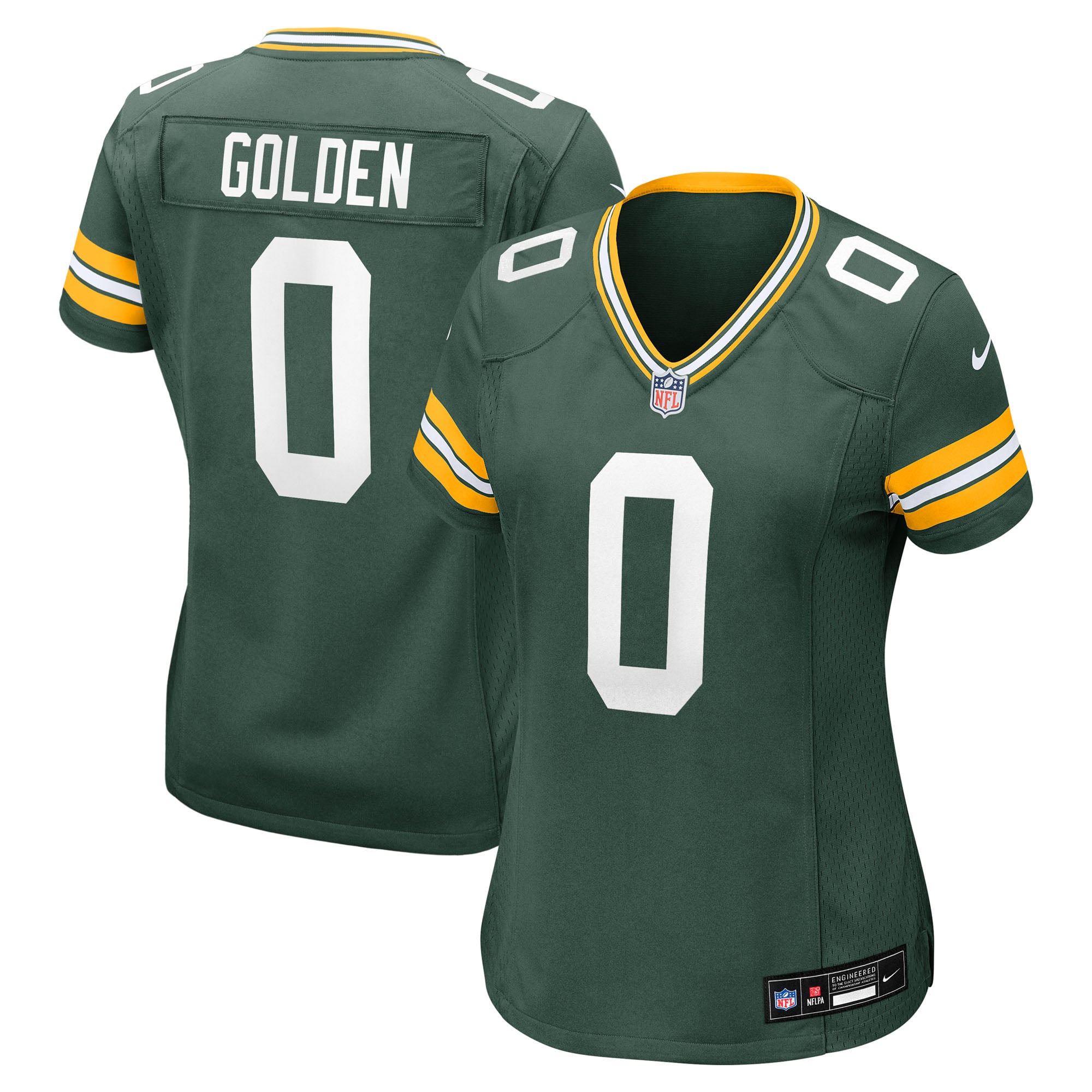 Maillot de match Nike Matthew Golden Green Bay Packers pour femmes