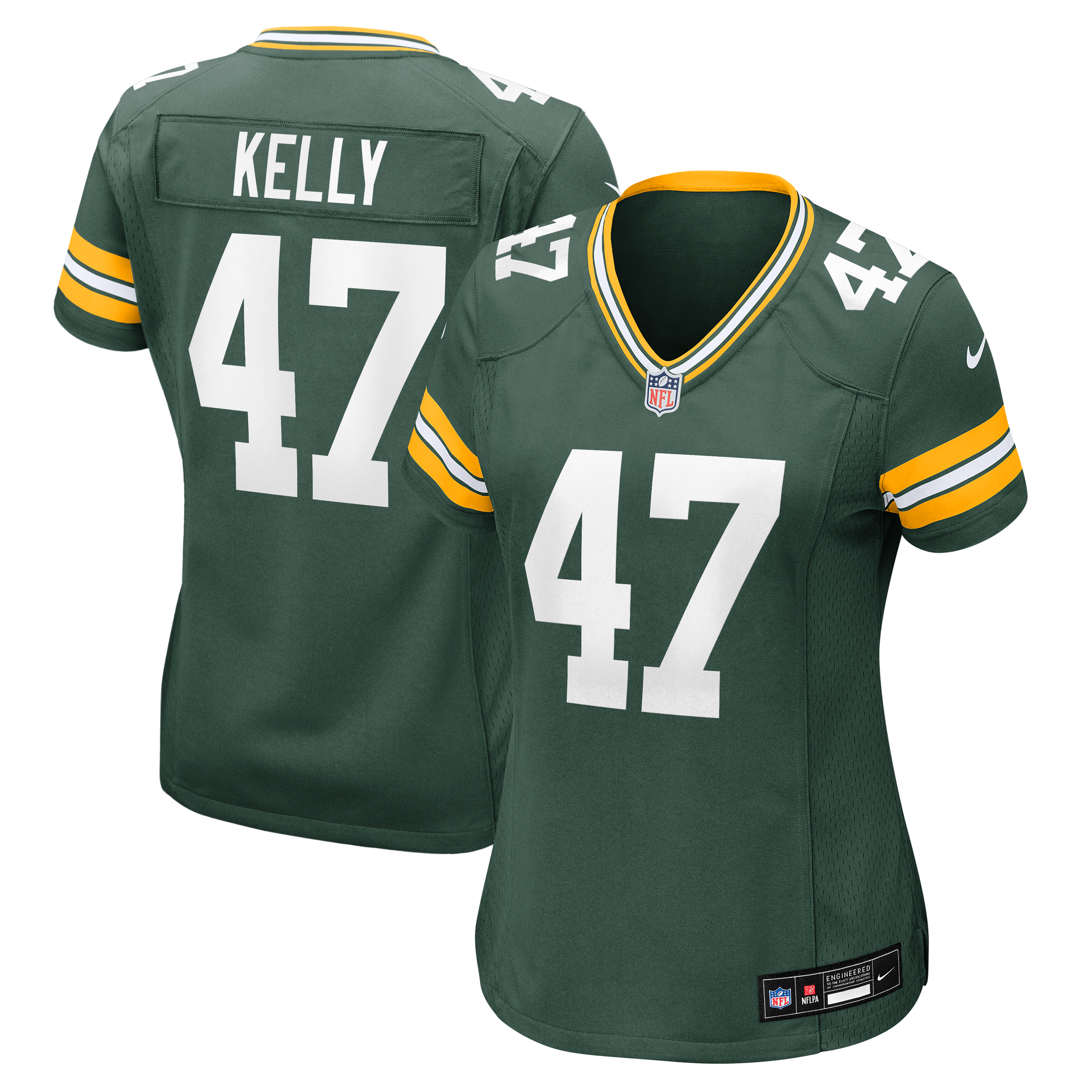 Women's Nike Nyjalik Kelly Green Bay Packers Team Game Jersey