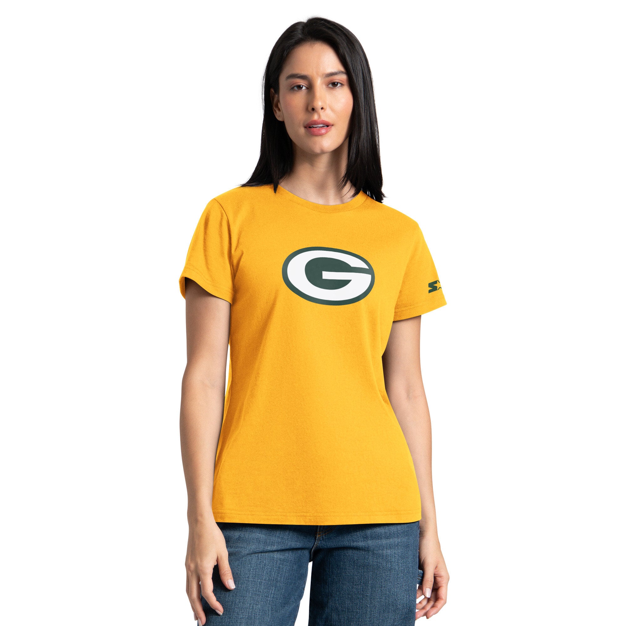 Ensemble sweat à capuche et t-shirt Starter or/vert Green Bay Packers pour femme