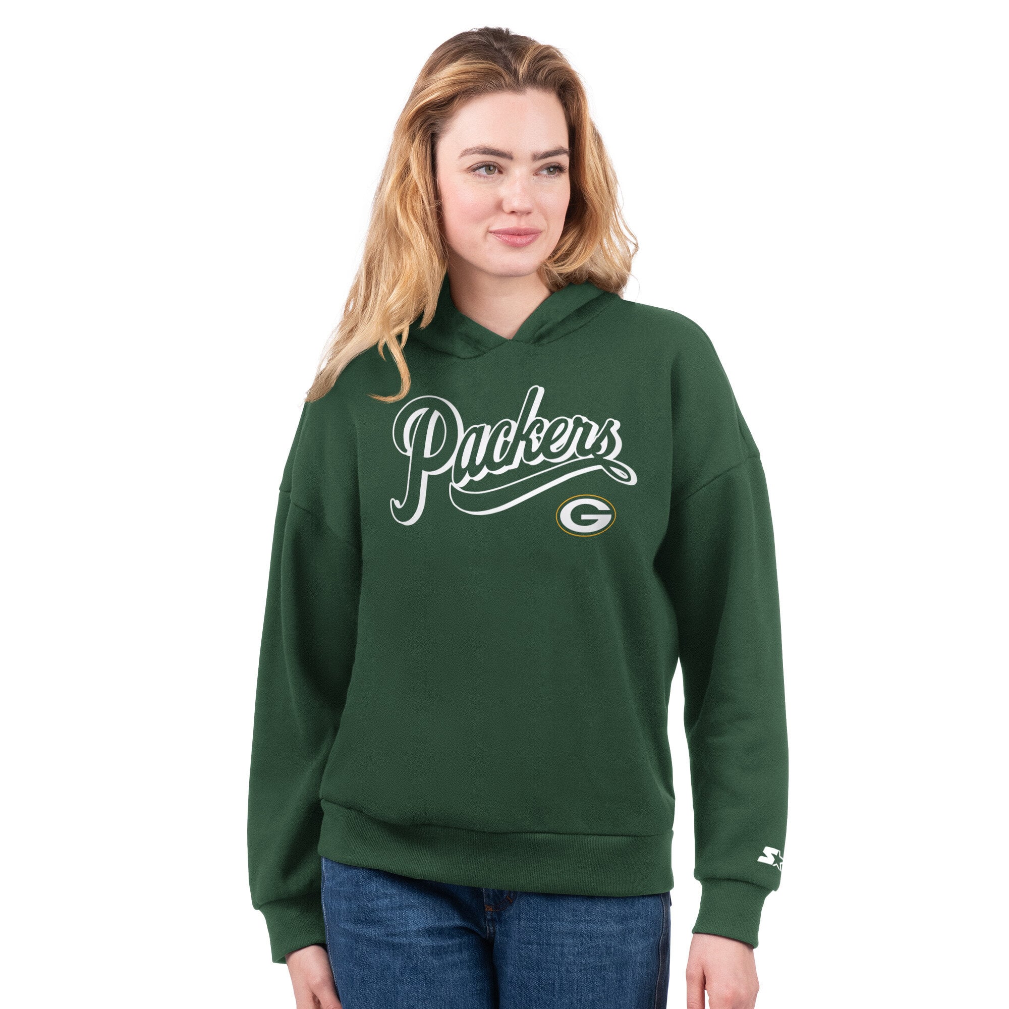 Ensemble sweat à capuche et t-shirt Starter or/vert Green Bay Packers pour femme