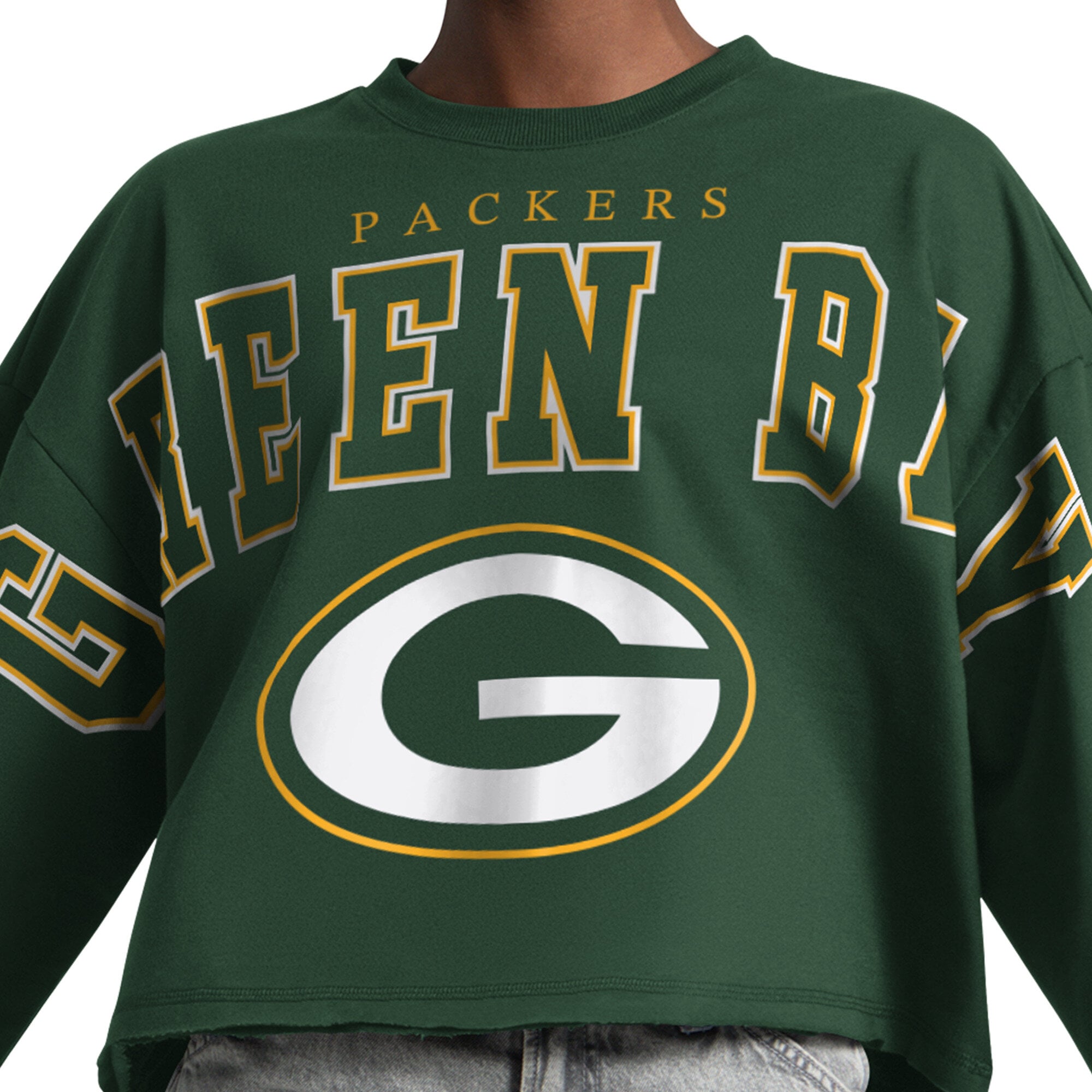 Sweat-shirt court Starter Green Bay Packers pour femmes