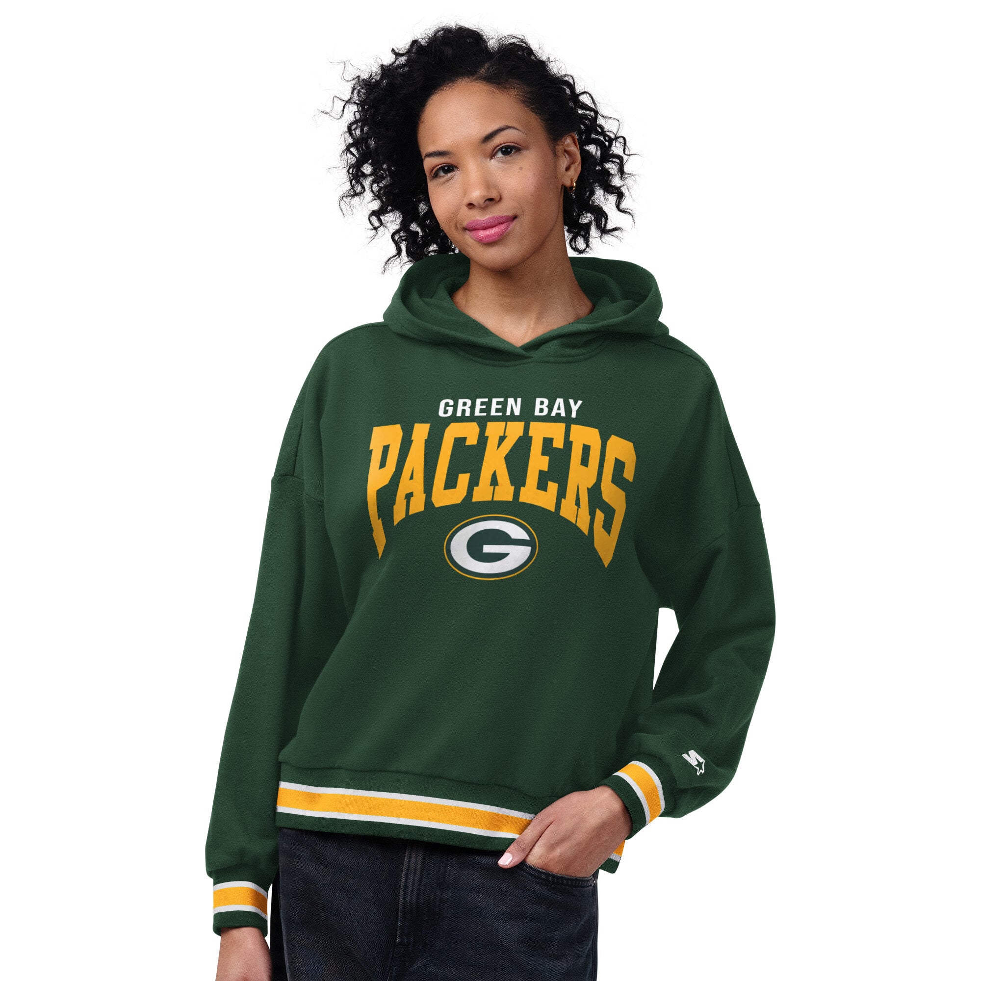 Sweat à capuche Starter Green Bay Packers Home Plate pour femmes