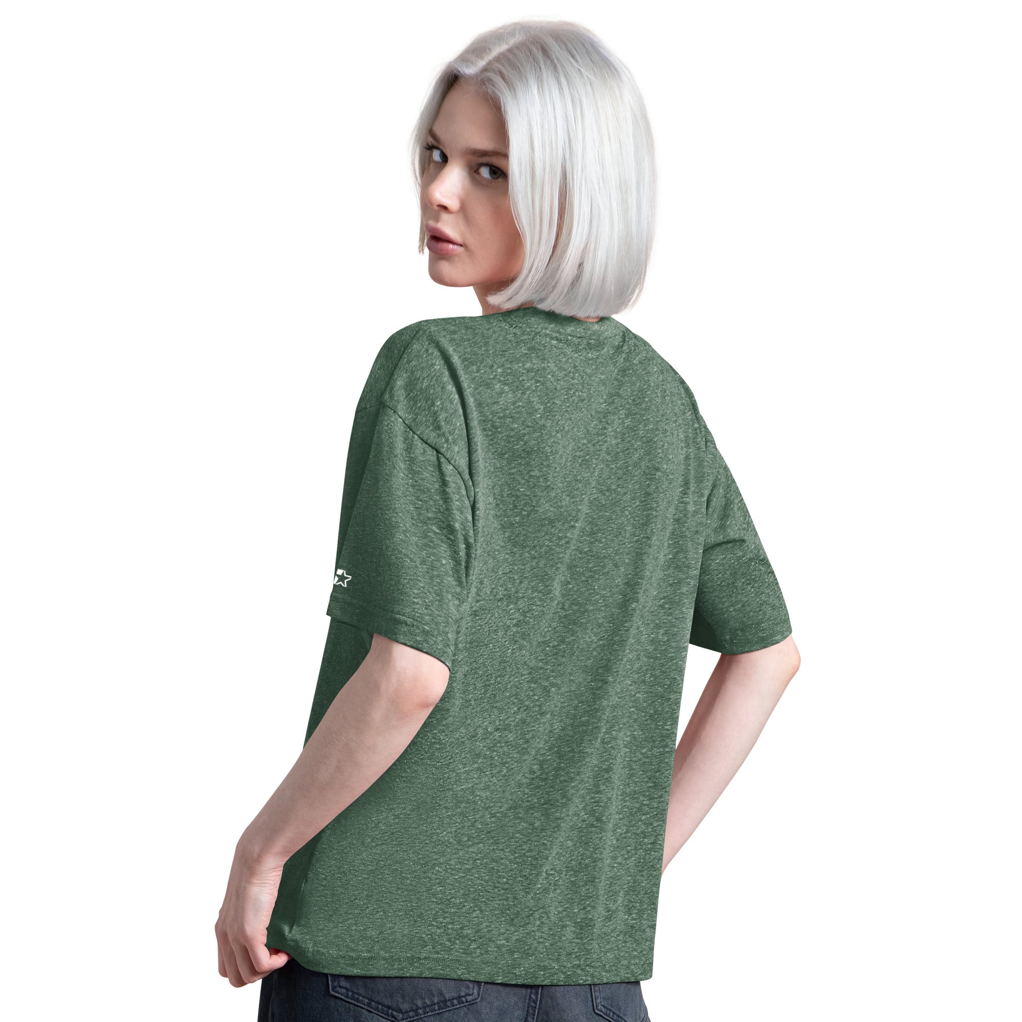 T-shirt Starter Green Bay Packers Jump Shot Boyfriend Tri-Blend pour femme