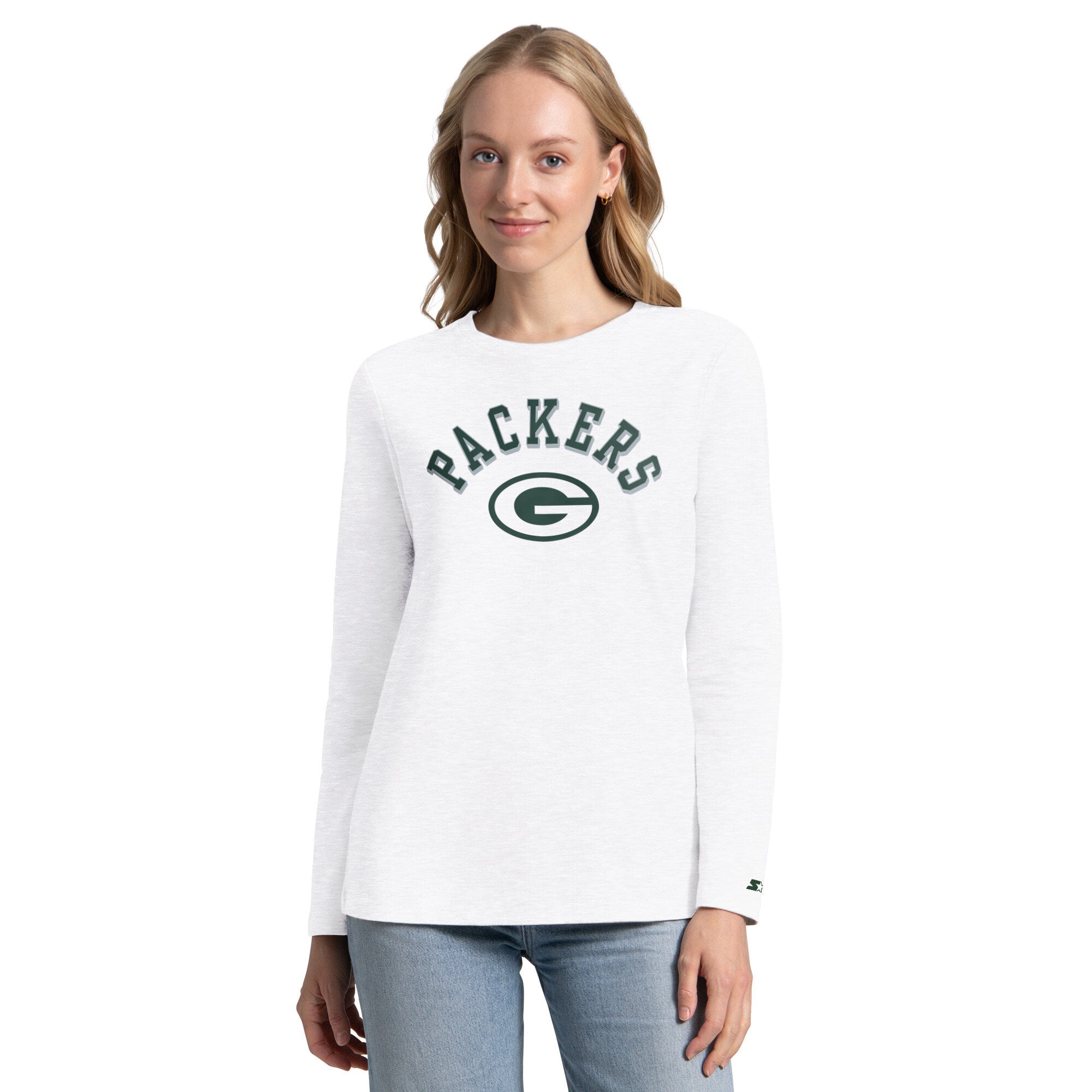 Pack de t-shirts à manches courtes et longues Starter Green/Cash Green Bay Packers pour femmes