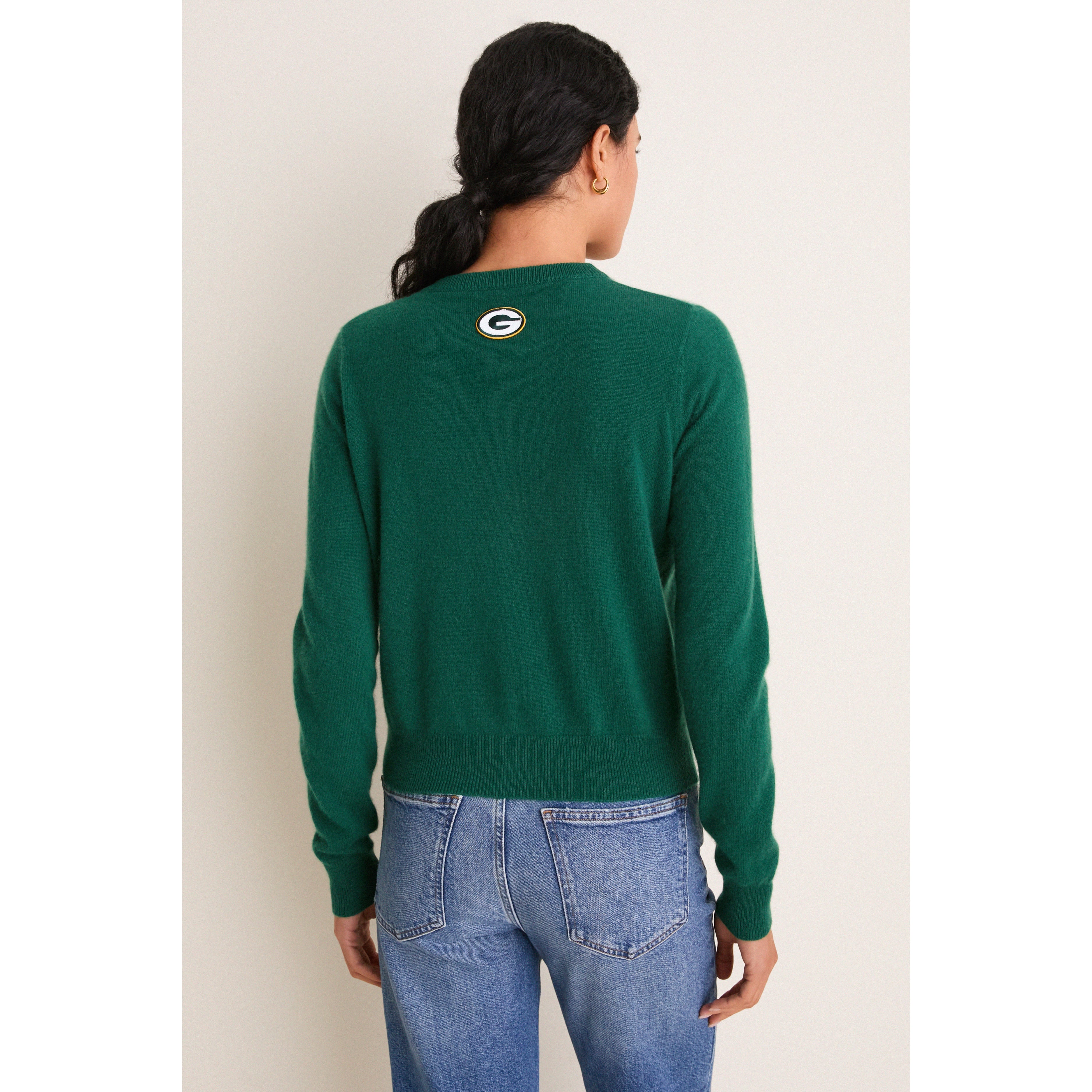 Gilet en cachemire à boutons Tuckernuck vert Green Bay Packers pour femme