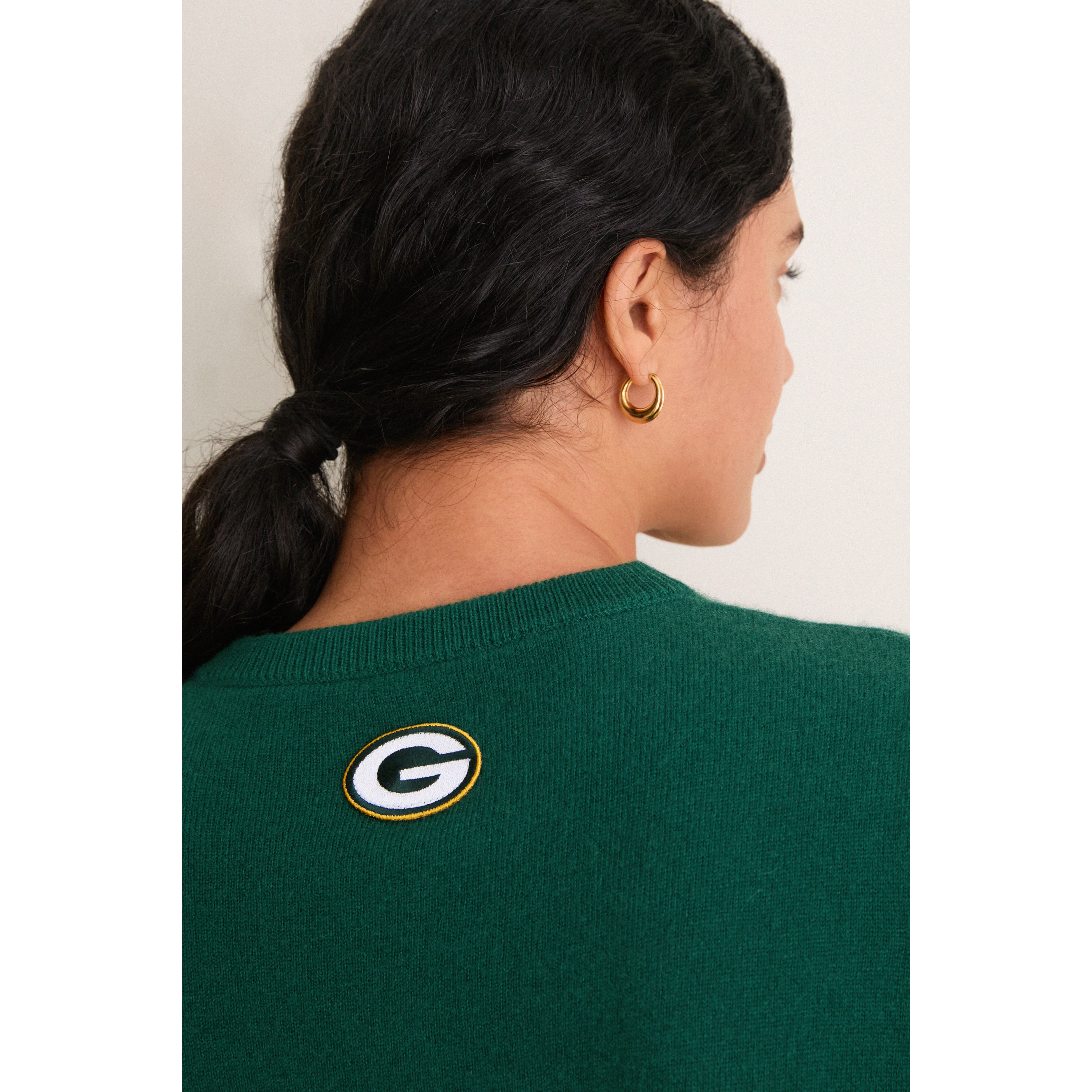 Gilet en cachemire à boutons Tuckernuck vert Green Bay Packers pour femme