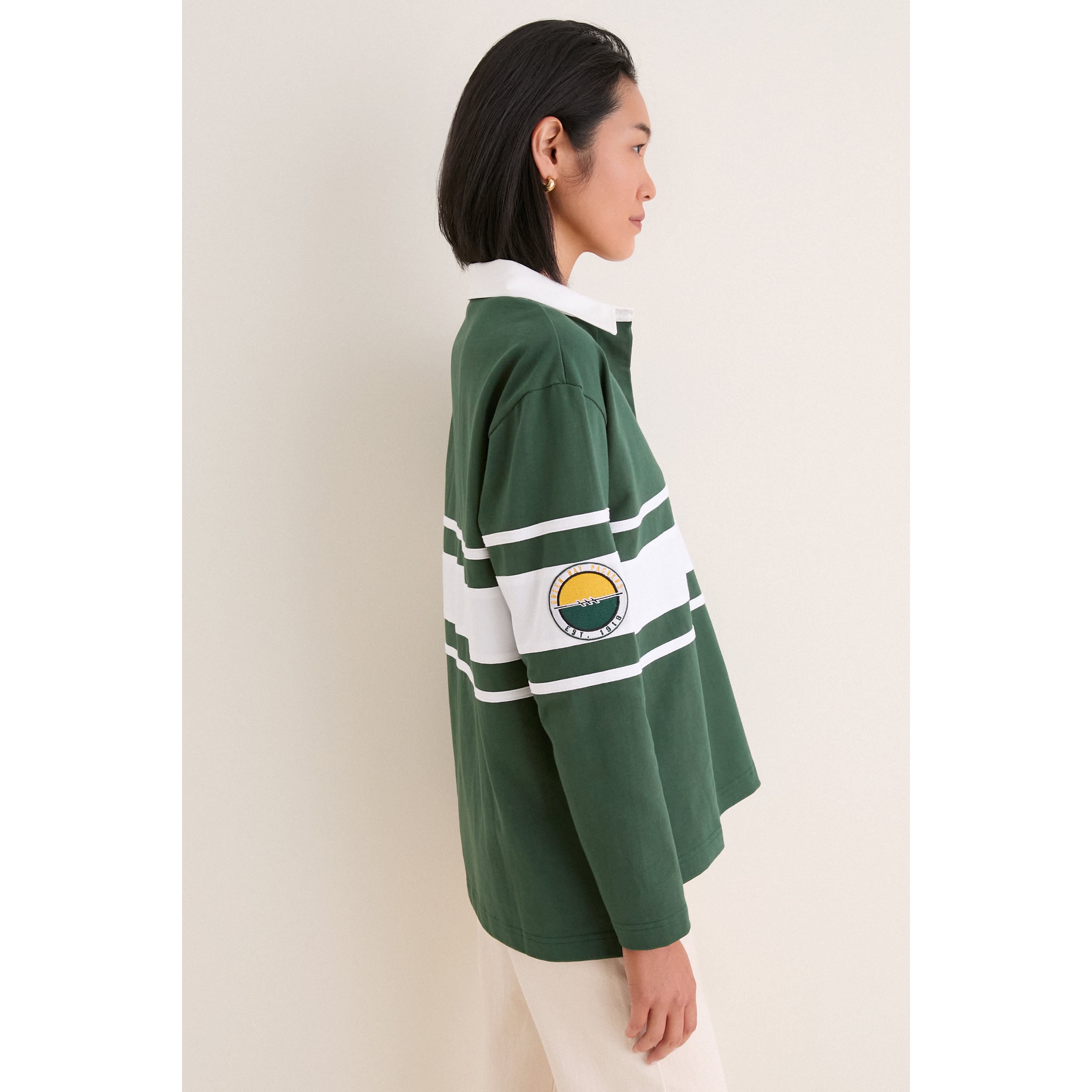 Polo de rugby à manches longues Tuckernuck Green Bay Packers pour femme