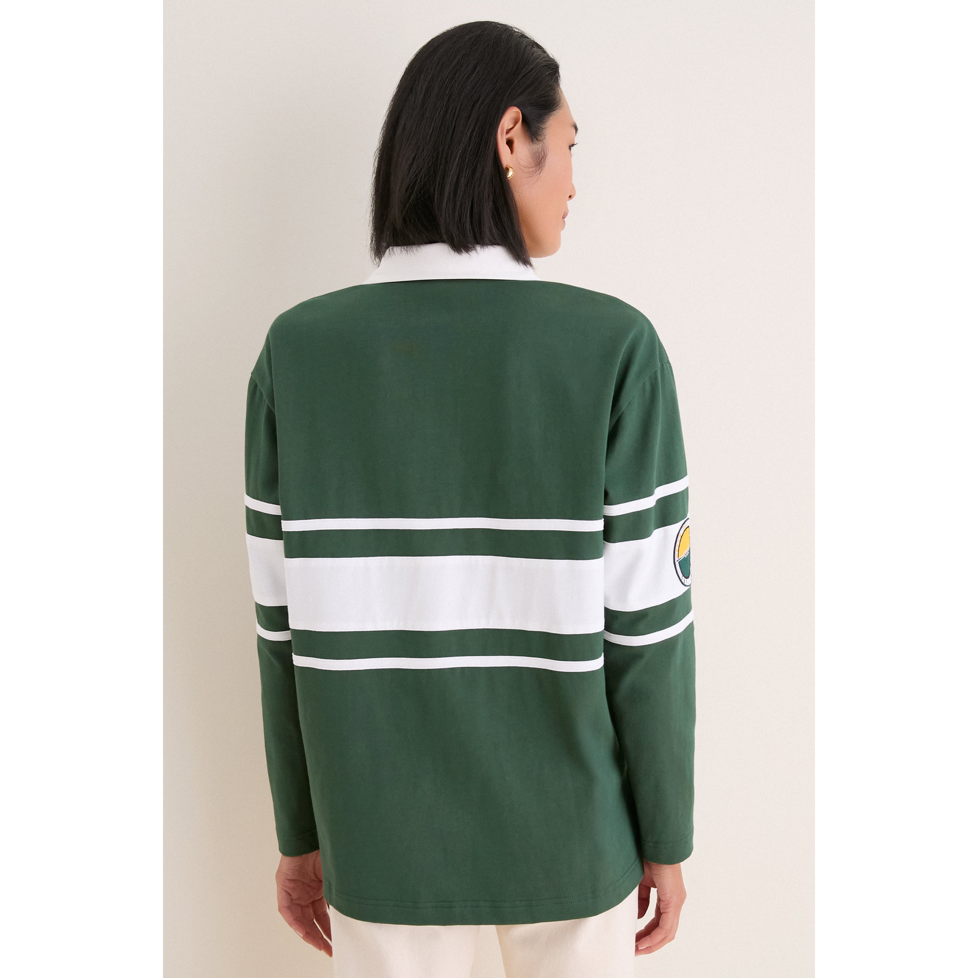 Polo de rugby à manches longues Tuckernuck Green Bay Packers pour femme