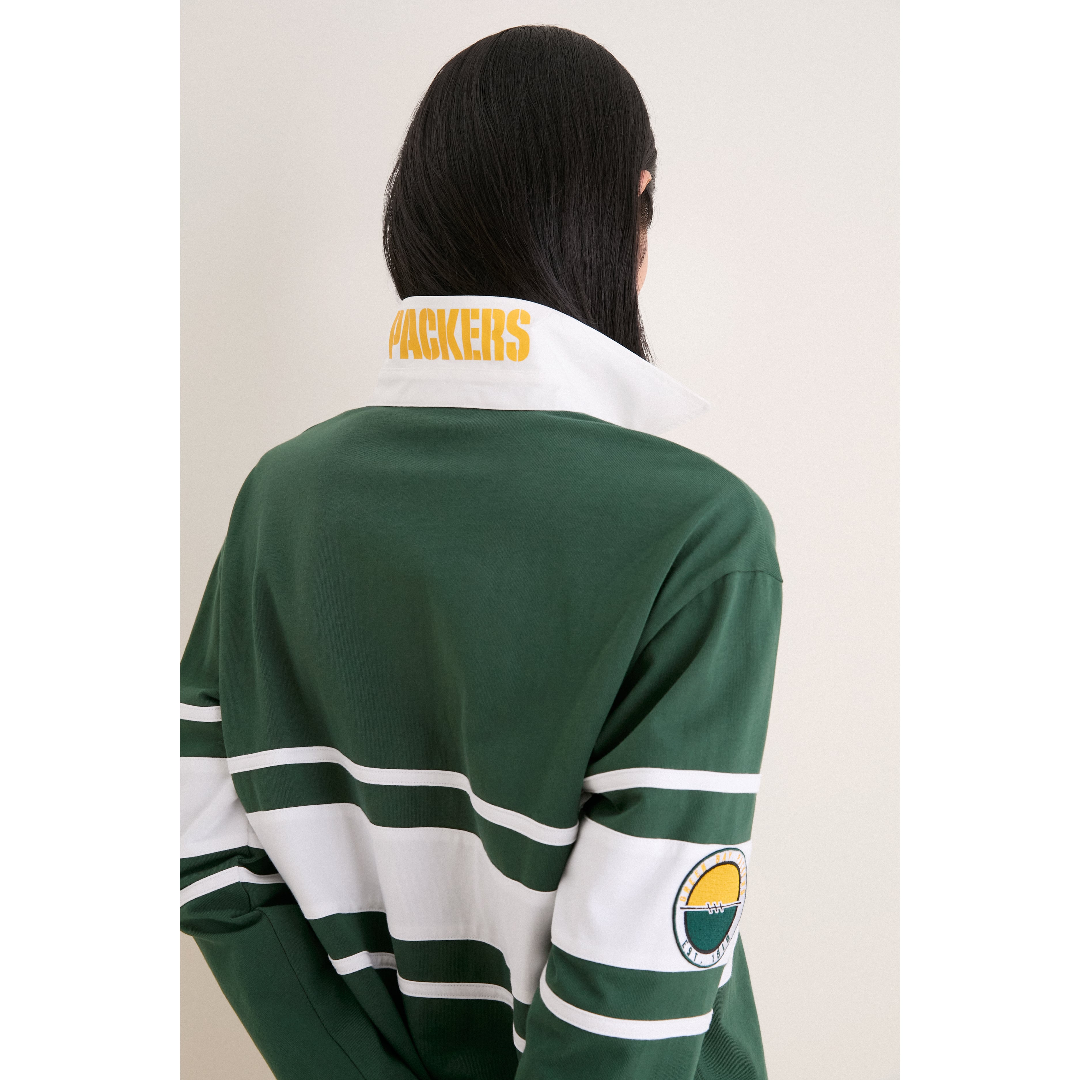 Polo de rugby à manches longues Tuckernuck Green Bay Packers pour femme