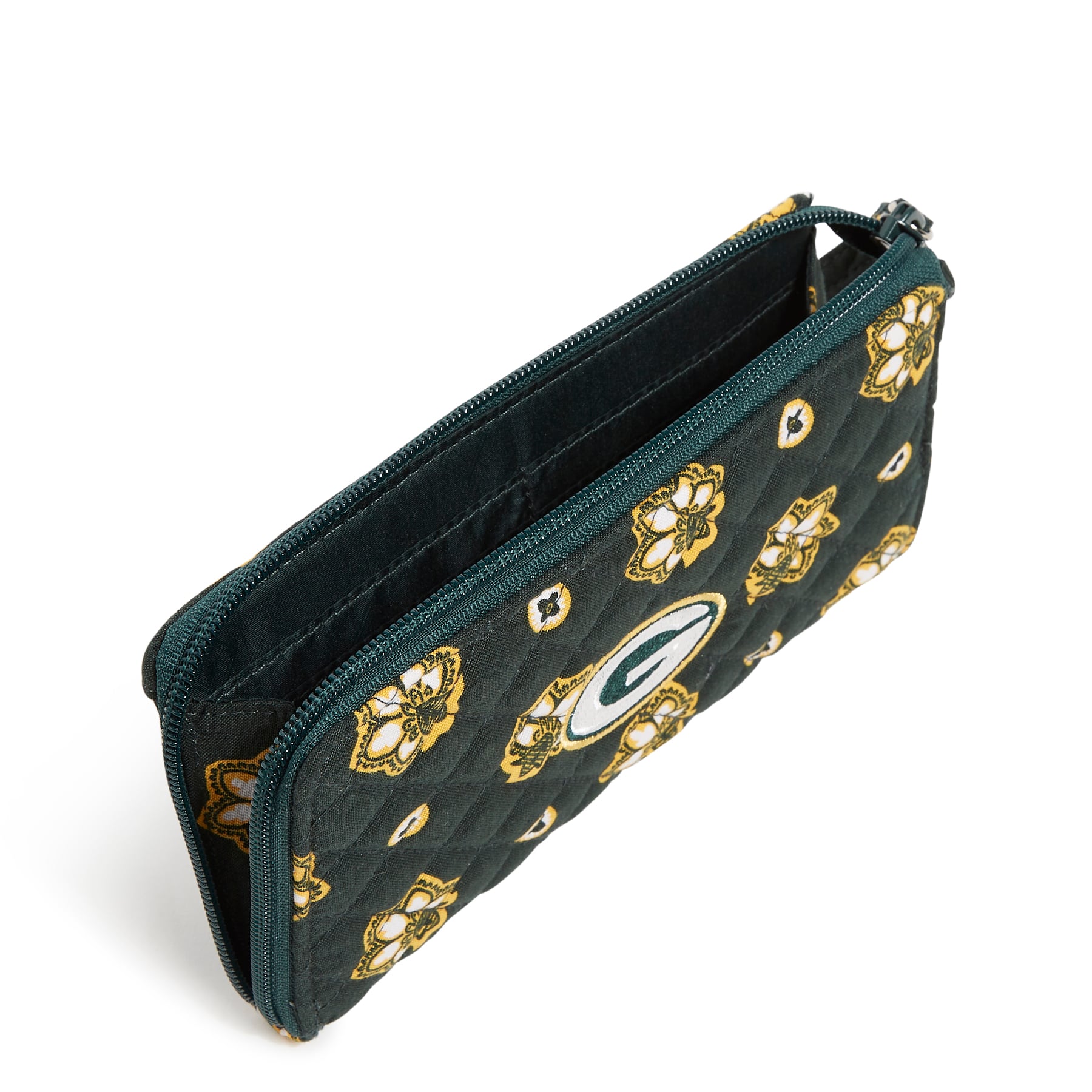 Women's Vera Bradley Green Bay Packers RFID Front-Zip Wristlet