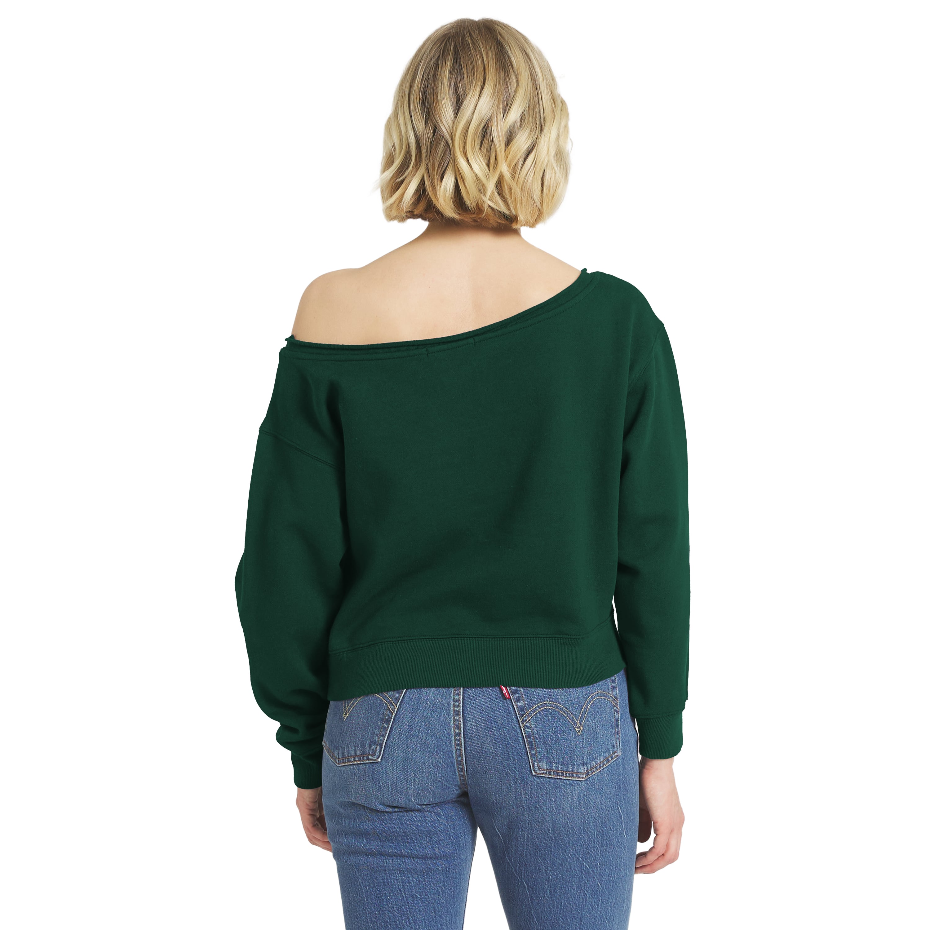Women's WEAR by Erin Andrews Green Bay Packers Off-the-Shoulder Sweatshirt