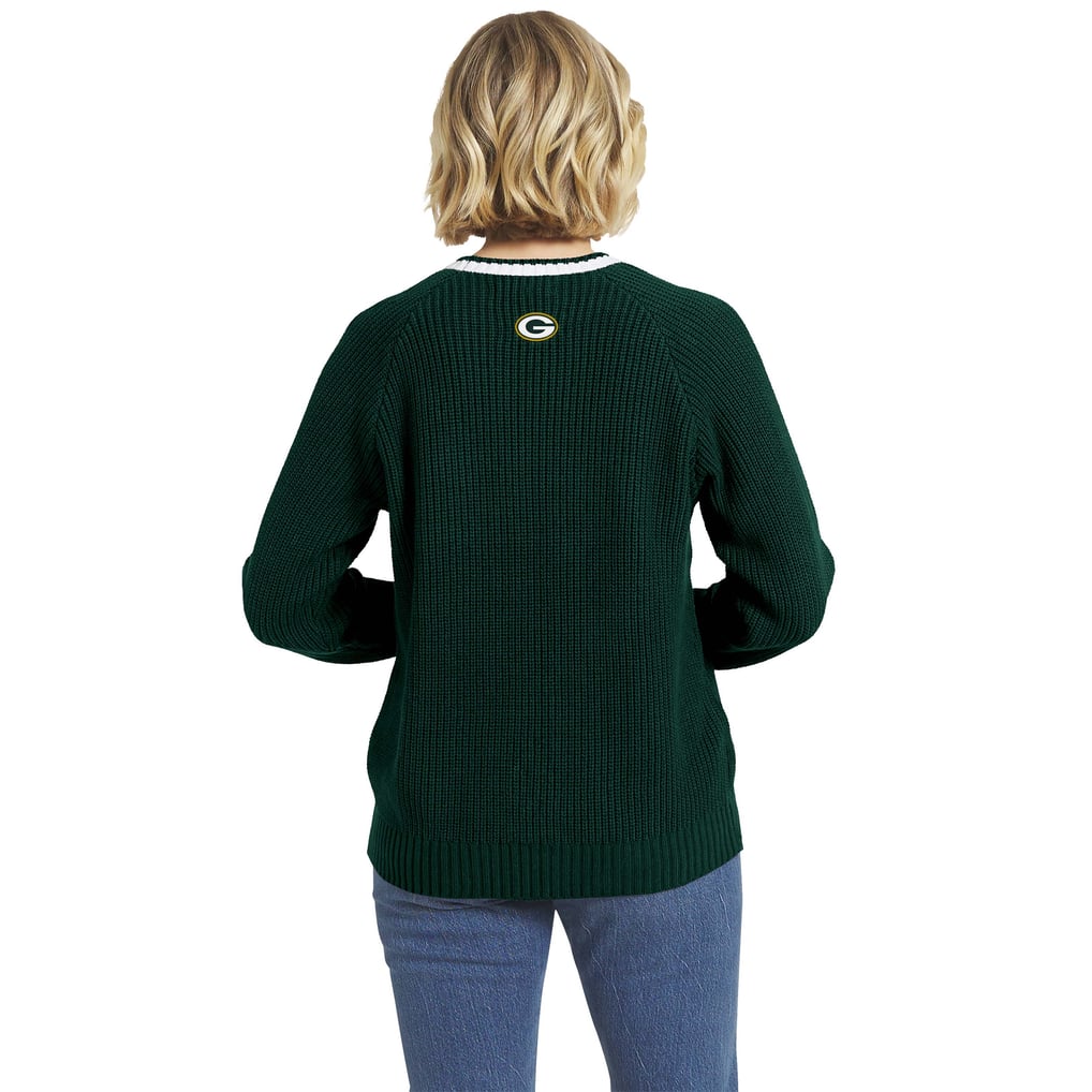 Green Bay Packers WEAR by Erin Andrews Women's Raglan Shaker Sweater ...