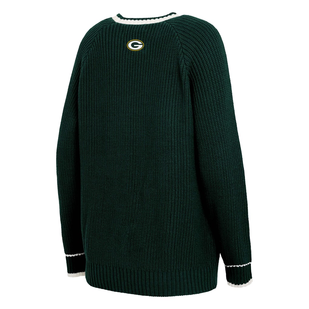 Green Bay Packers WEAR by Erin Andrews Women's Raglan Shaker Sweater ...