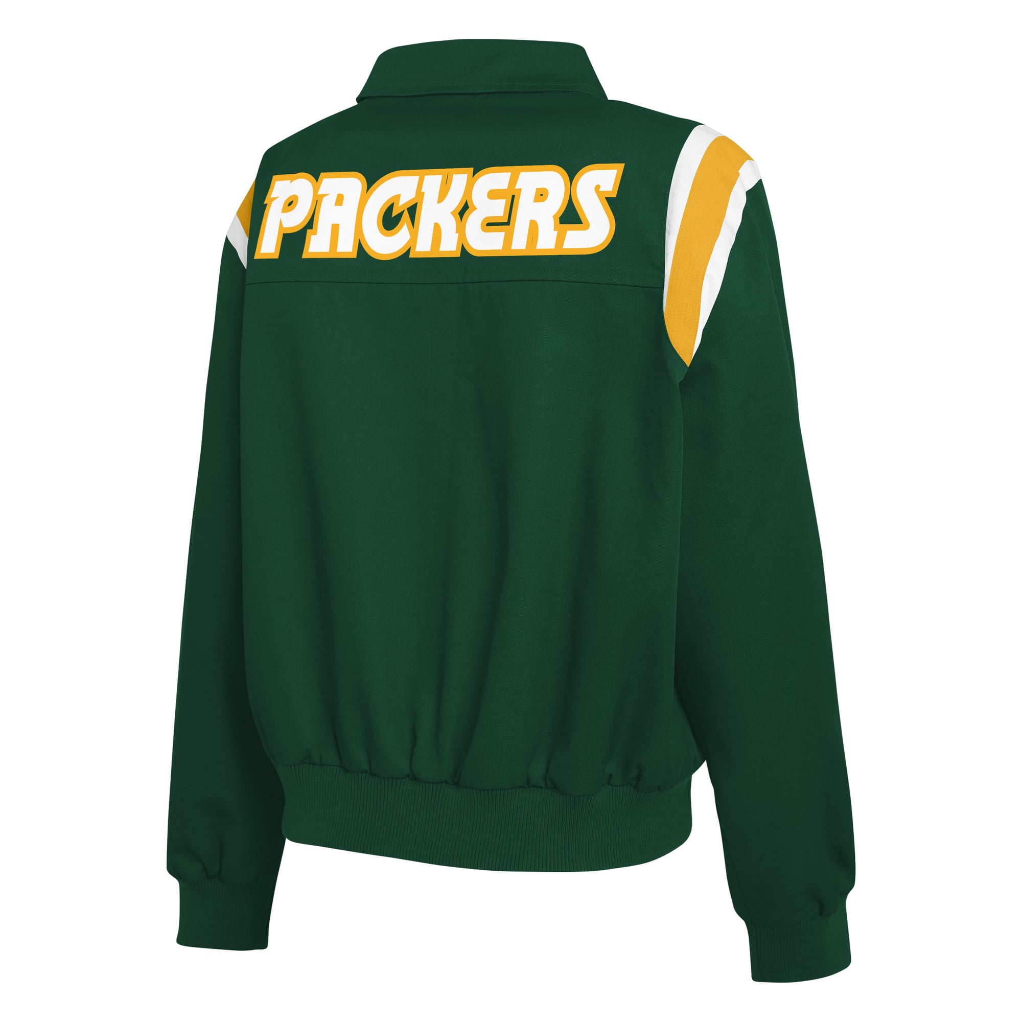Veste zippée intégrale en sergé à rayures sur les épaules, style Green Bay Packers, par WEAR by Erin Andrews, pour femme