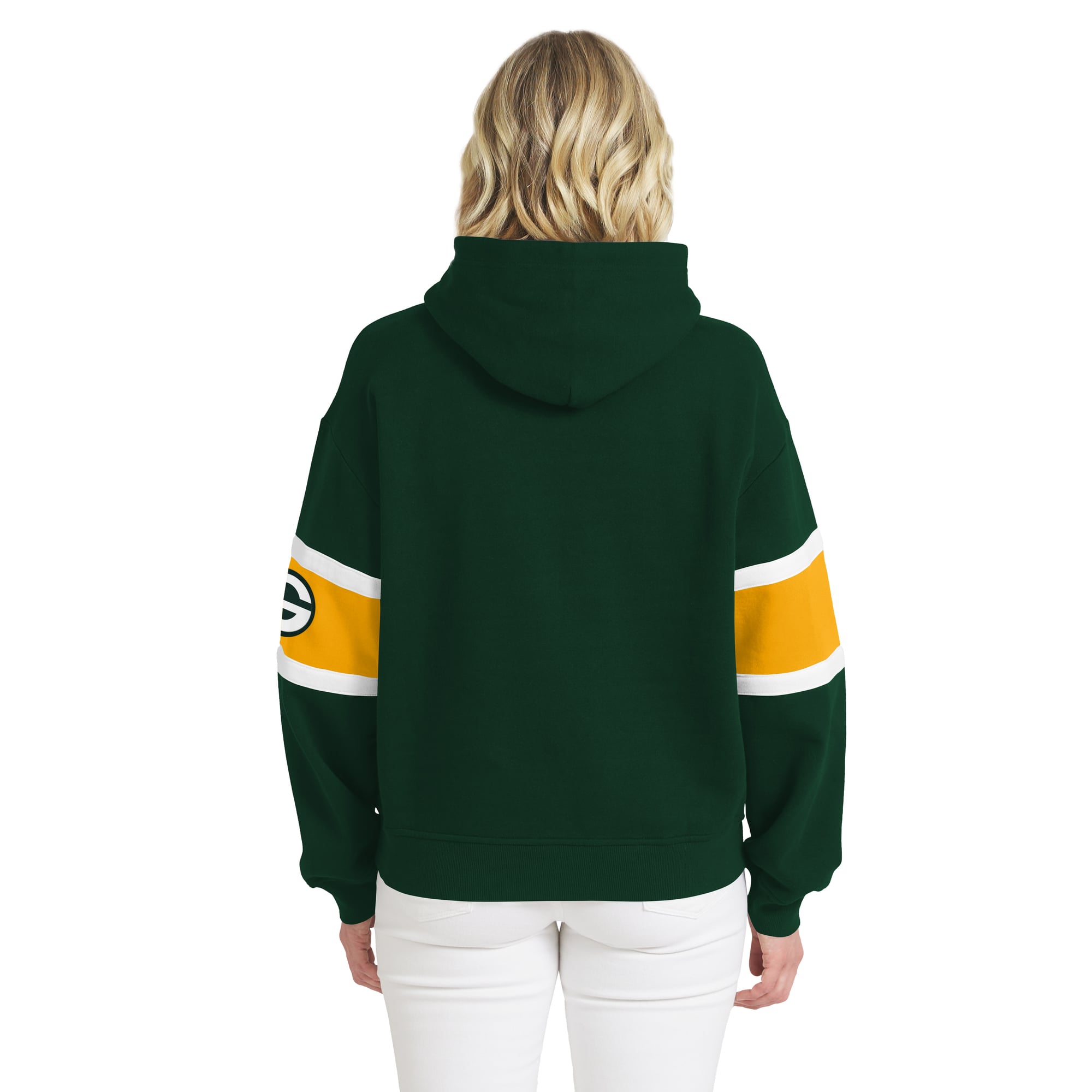 Sweat à capuche rayé vert Green Bay Packers pour femmes de la marque WEAR by Erin Andrews