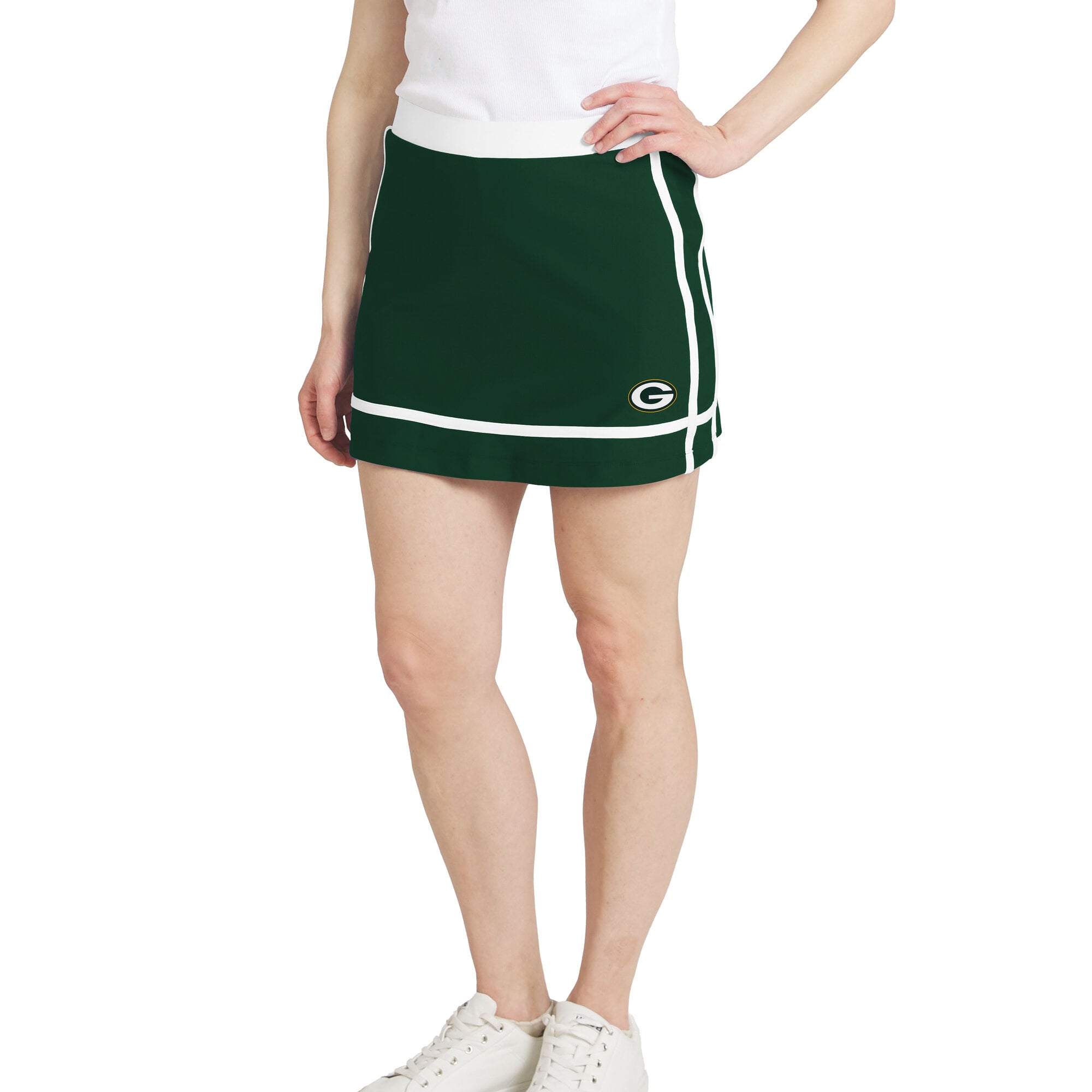 Women's WEAR by Erin Andrews Green Bay Packers Stripe Skort