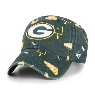  Green Bay Packers '47 Youth Stomping Ground Clean Up Adjustable Hat - Green