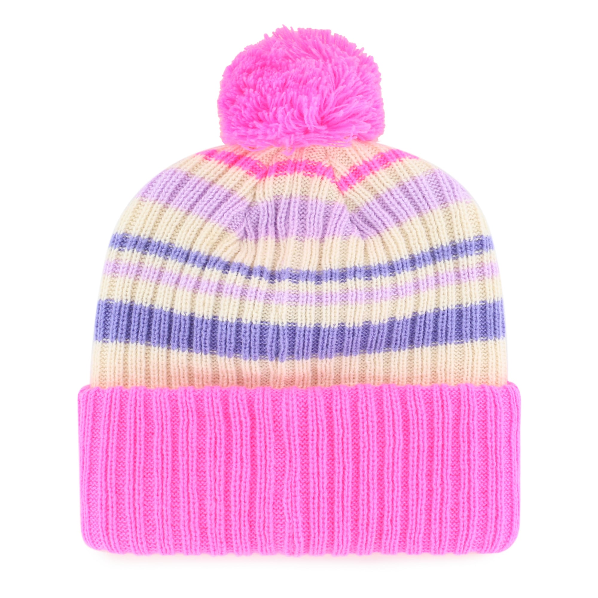 Bonnet tricoté à revers Snow Fort rose Green Bay Packers pour enfant, modèle '47, avec pompon