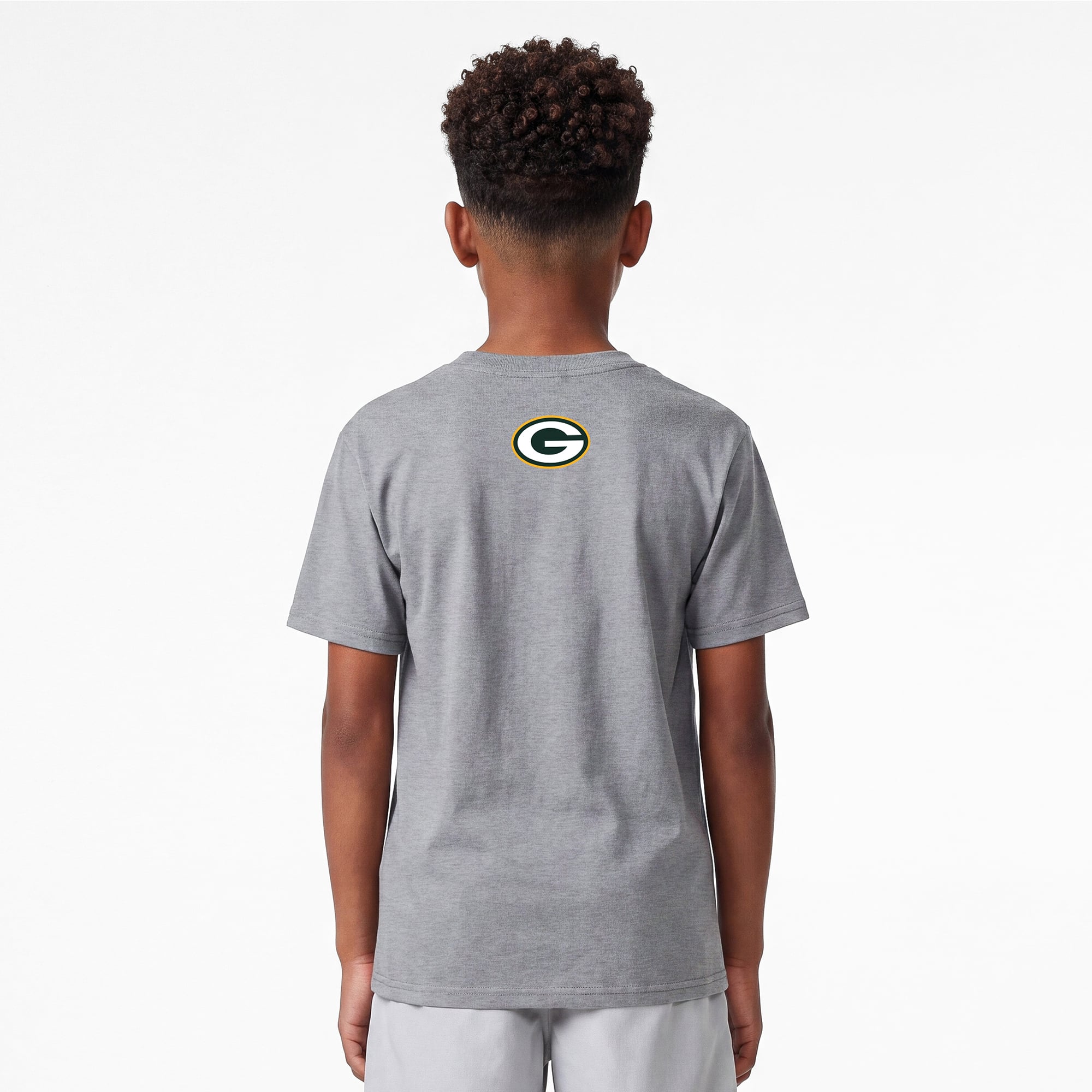 Youth Disney x Champion Heather Gray Green Bay Packers Chewbacca T-Shirt