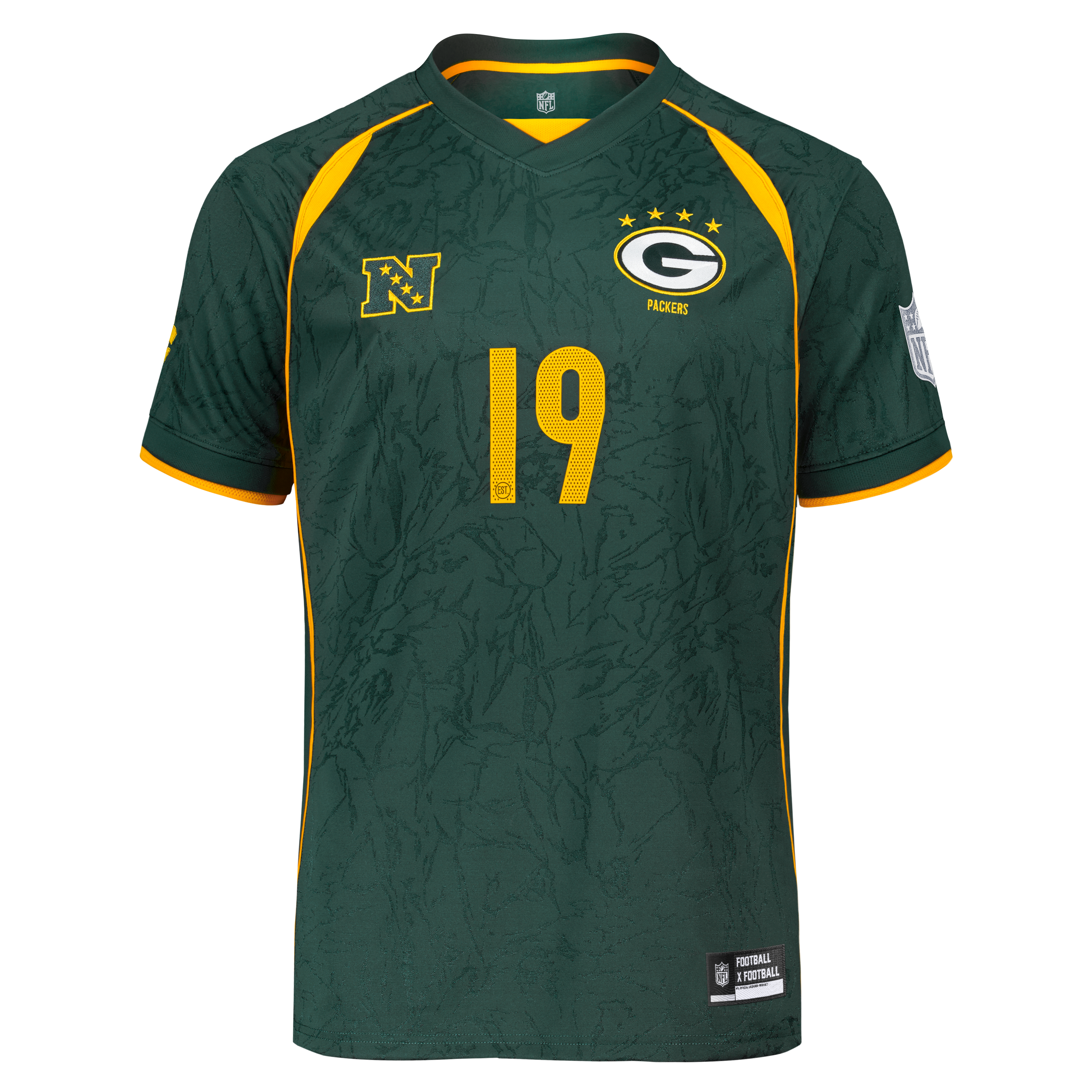 Youth Fanatics Green Bay Packers Football x V-Neck Fan Top