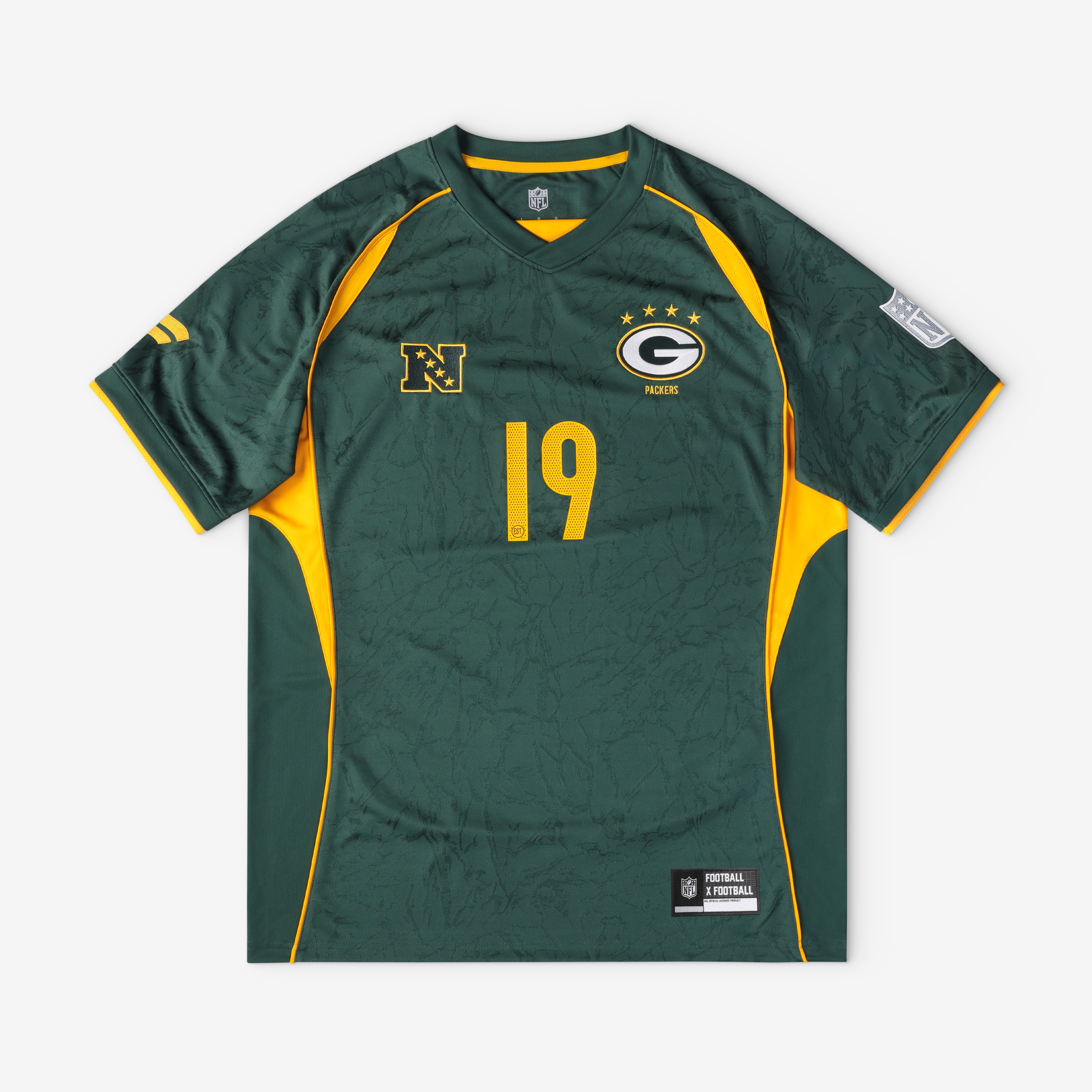 Youth Fanatics Green Bay Packers Football x V-Neck Fan Top