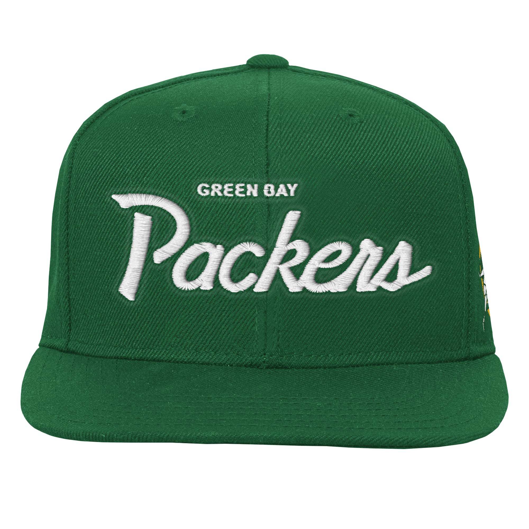 Youth Mitchell & Ness Green Green Bay Packers Head Coach Flat Brim Snapback Hat