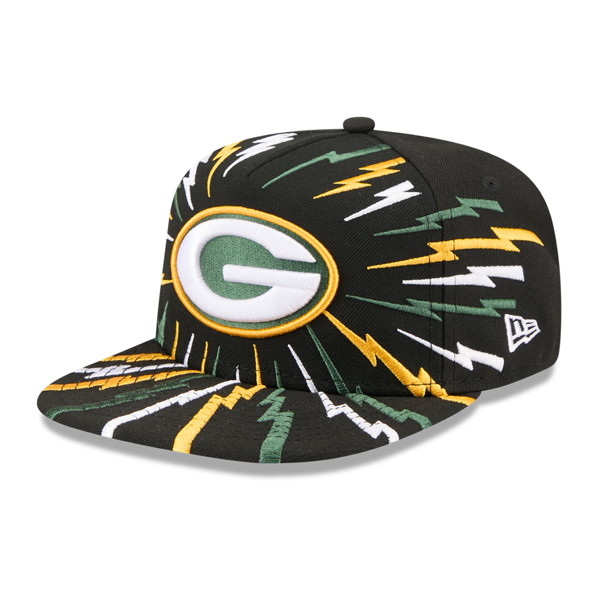 Casquette snapback New Era 9FIFTY Bolt A-Frame noire Green Bay Packers pour jeunes