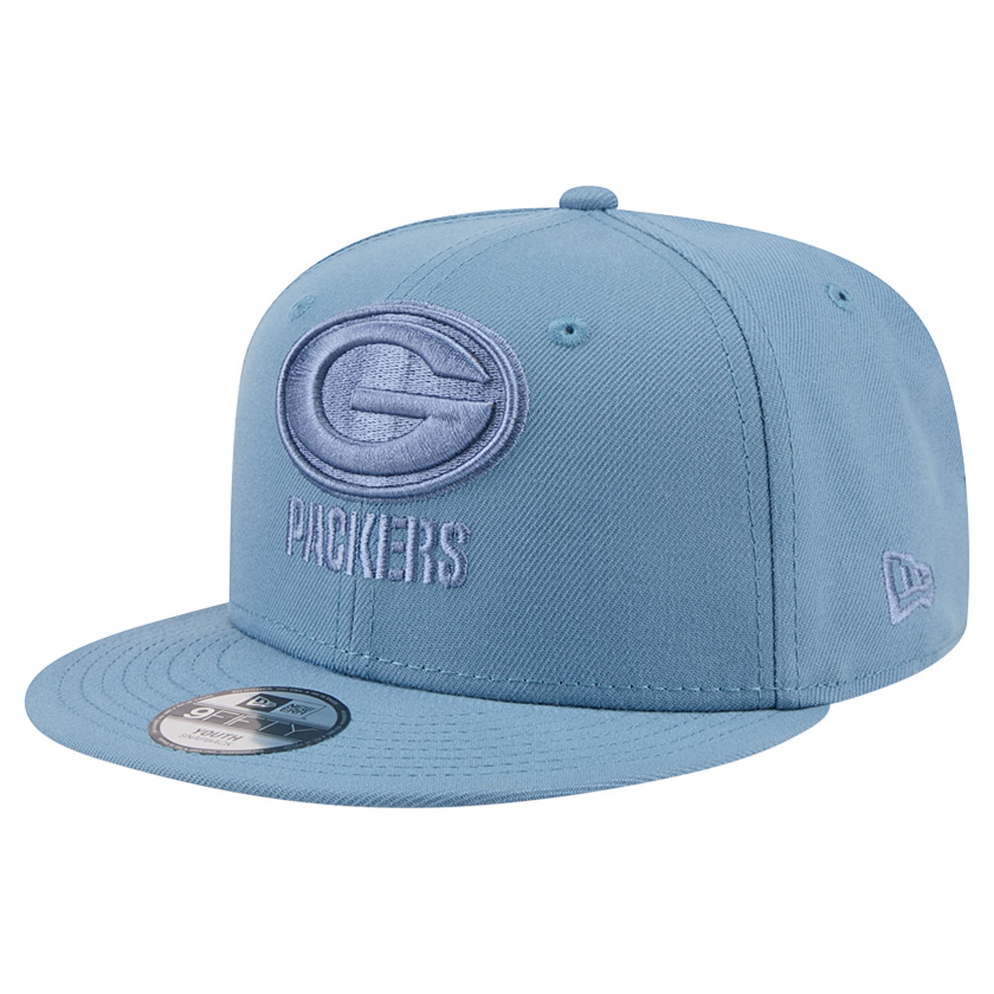 Casquette snapback New Era 9FIFTY A-Frame pour jeunes, coloris bleu et vert Bay Packers