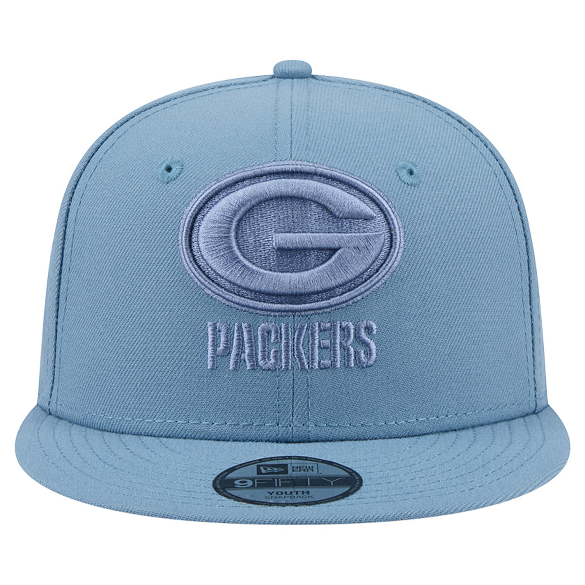 Casquette snapback New Era 9FIFTY A-Frame pour jeunes, coloris bleu et vert Bay Packers