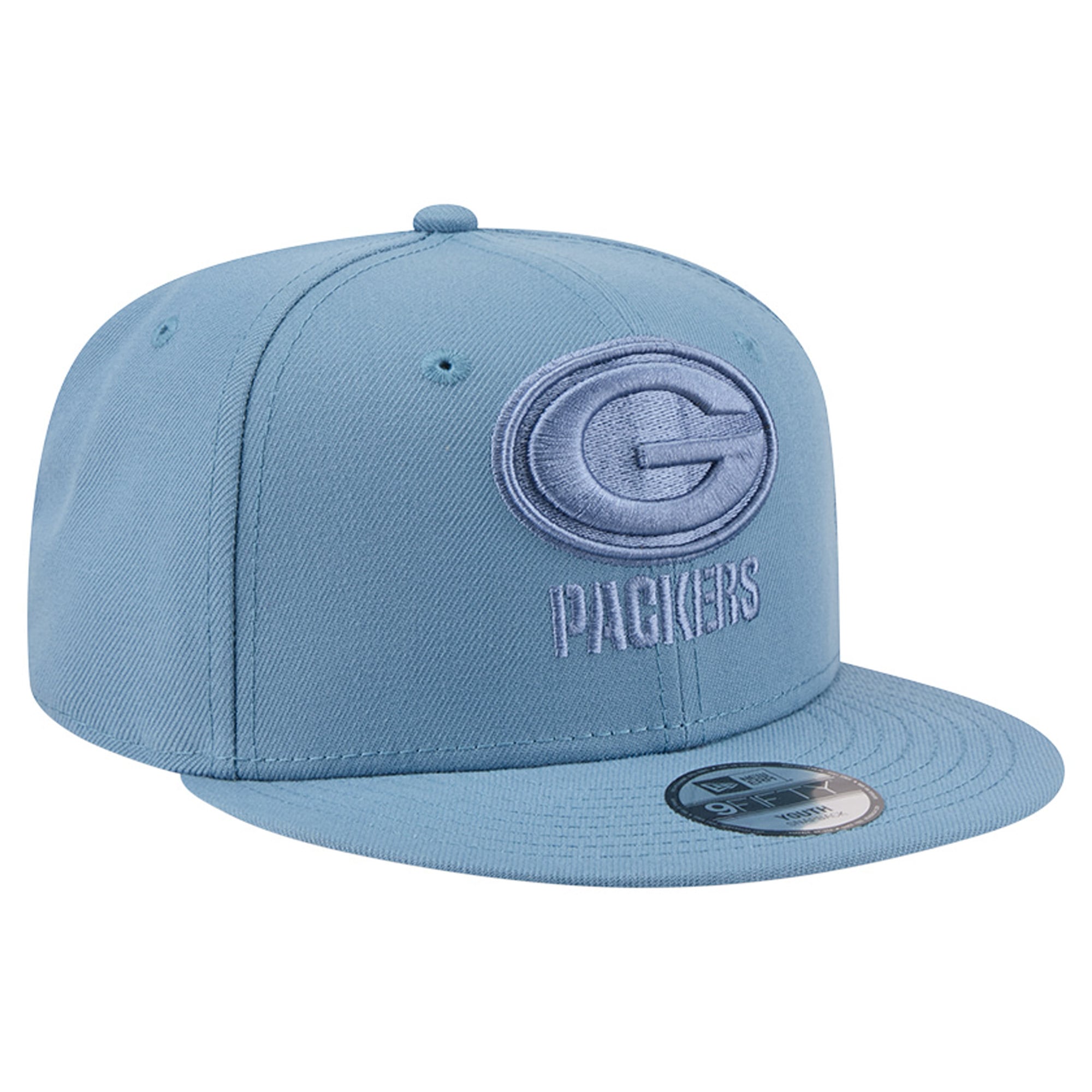 Casquette snapback New Era 9FIFTY A-Frame pour jeunes, coloris bleu et vert Bay Packers