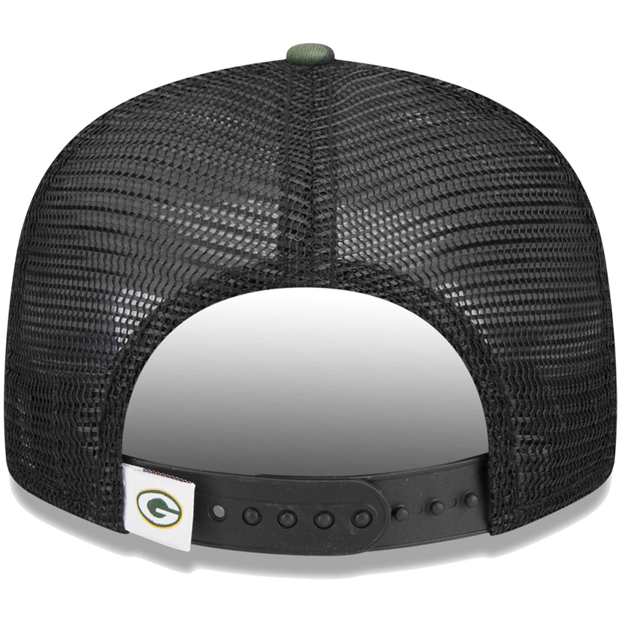 Casquette trucker New Era 9FIFTY à fermeture snapback, motif camouflage Green Bay Packers, pour jeunes