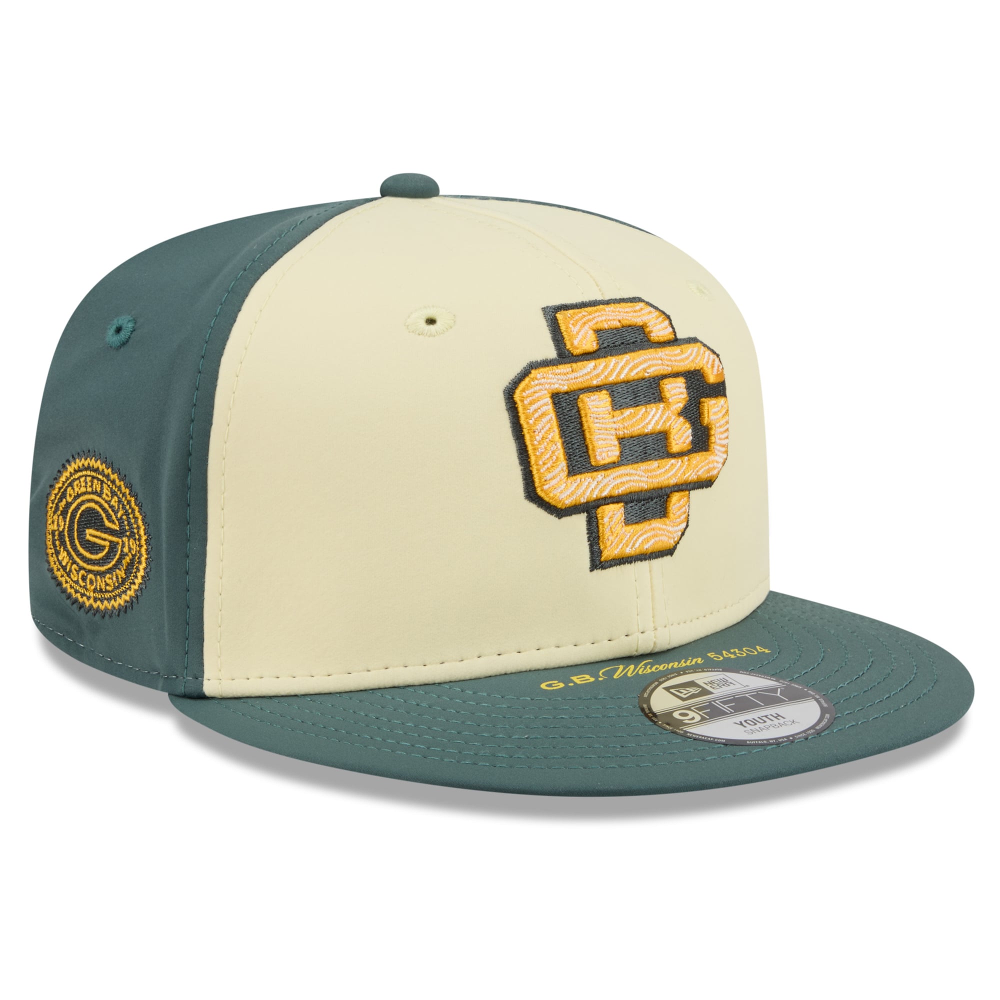 Youth New Era Cream Green Bay Packers 2026 Rivalries Collection 9FIFTY Snapback Hat