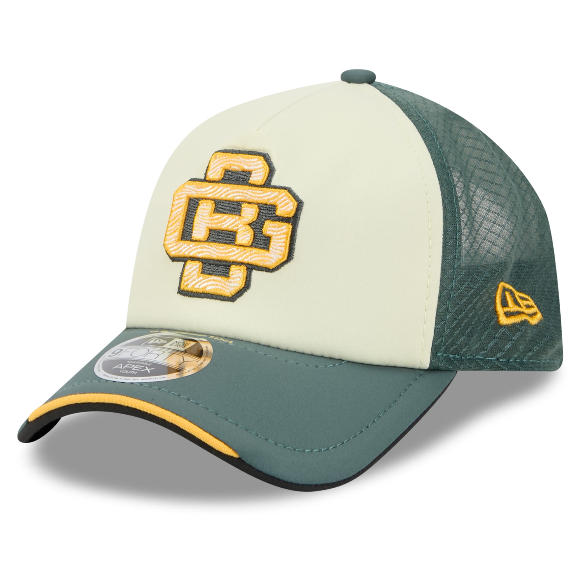 Youth New Era Cream Green Bay Packers 2026 Rivalries Collection 9FORTY Apex Adjustable Hat