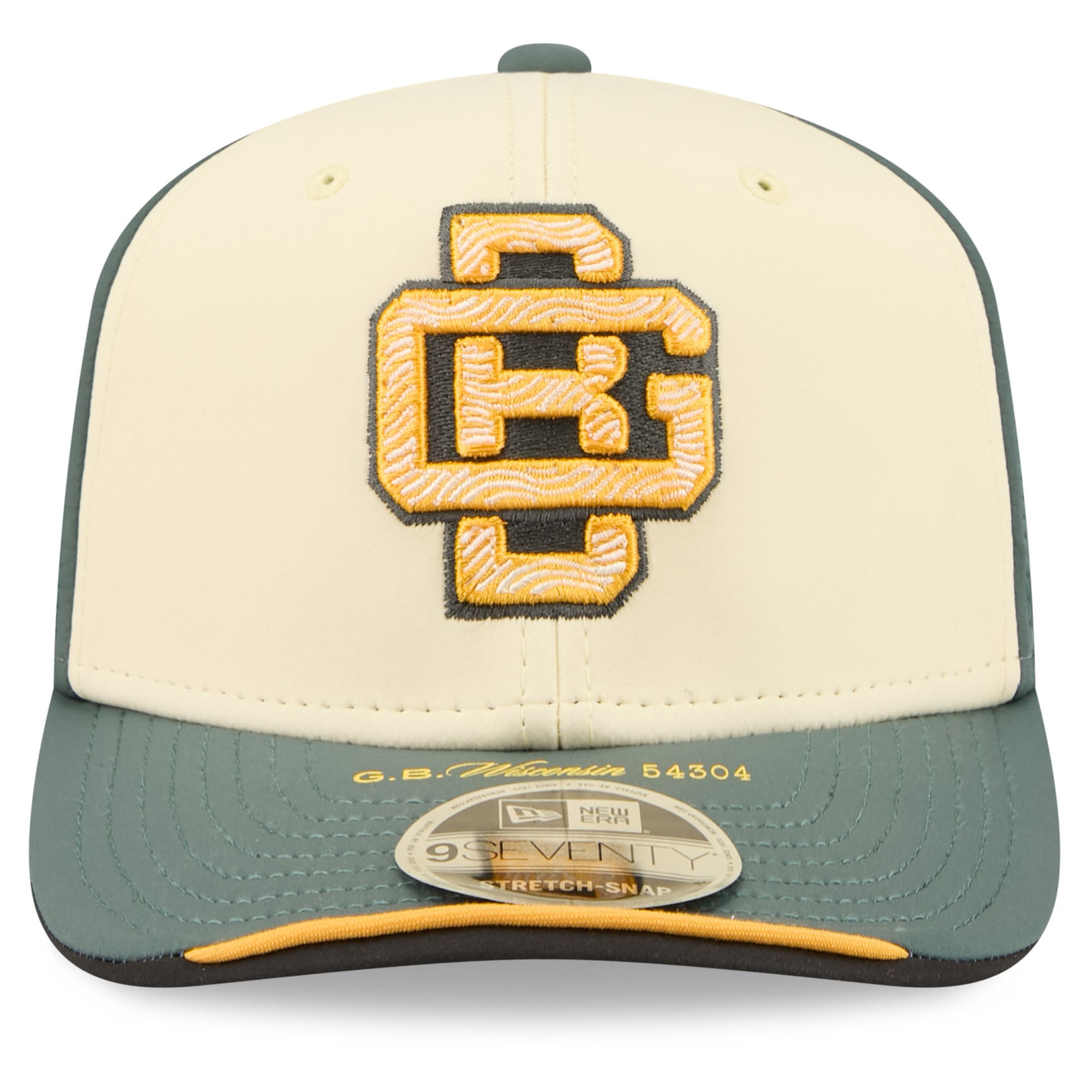 Youth New Era Cream Green Bay Packers 2026 Rivalries Collection 9SEVENTY Adjustable Hat