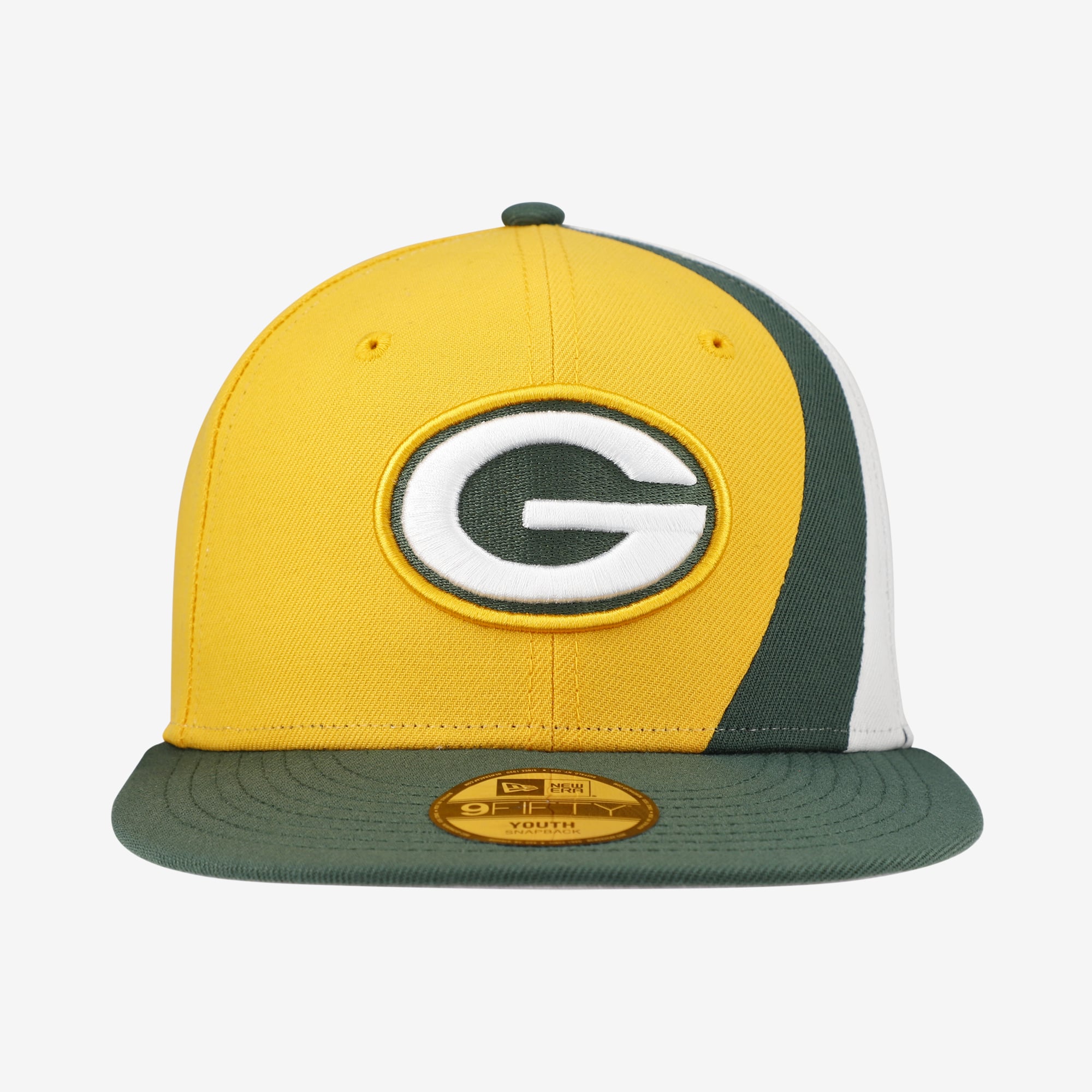 Casquette snapback New Era Gold Green Bay Packers Shock 9FIFTY pour jeunes