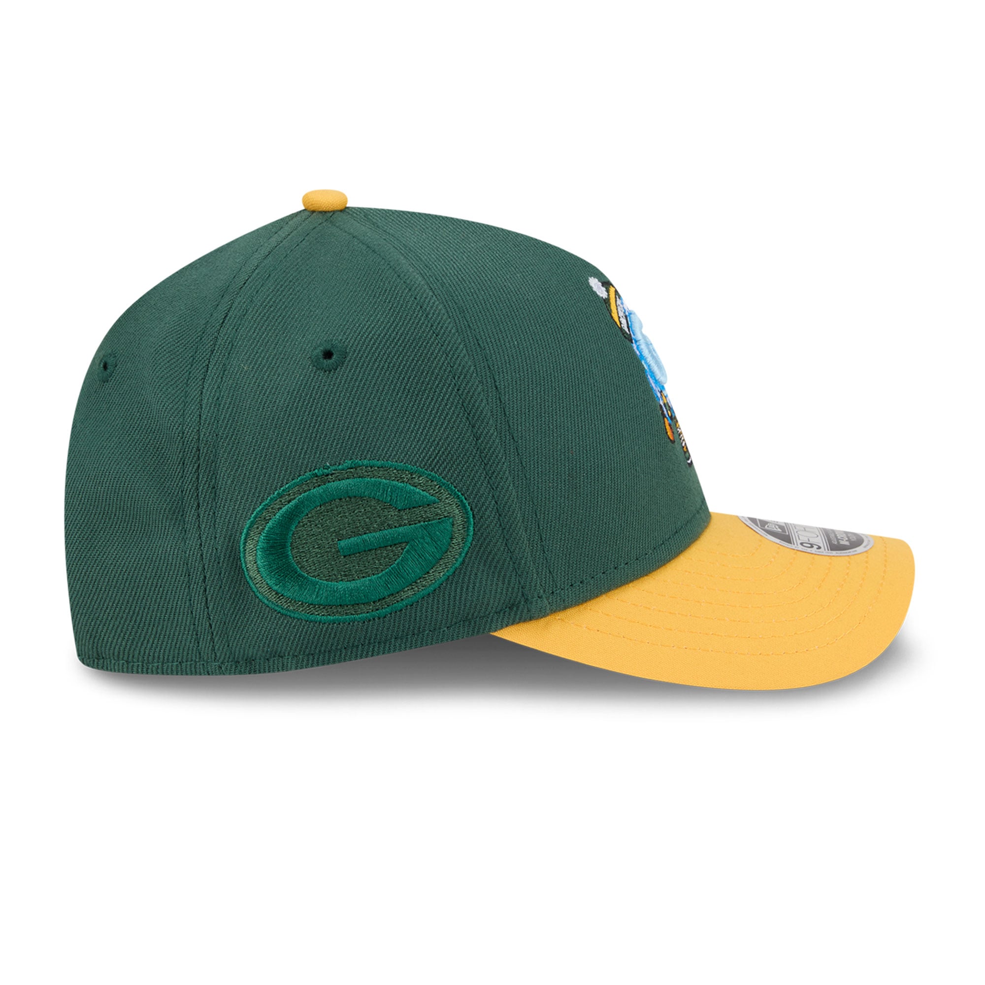 Casquette ajustable New Era Green Bay Packers 9FORTY pour jeunes, motif dessin animé.