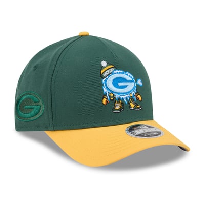 Green Bay Packers New Era Youth Cartoon 9FORTY A-Frame Adjustable Hat - Green

