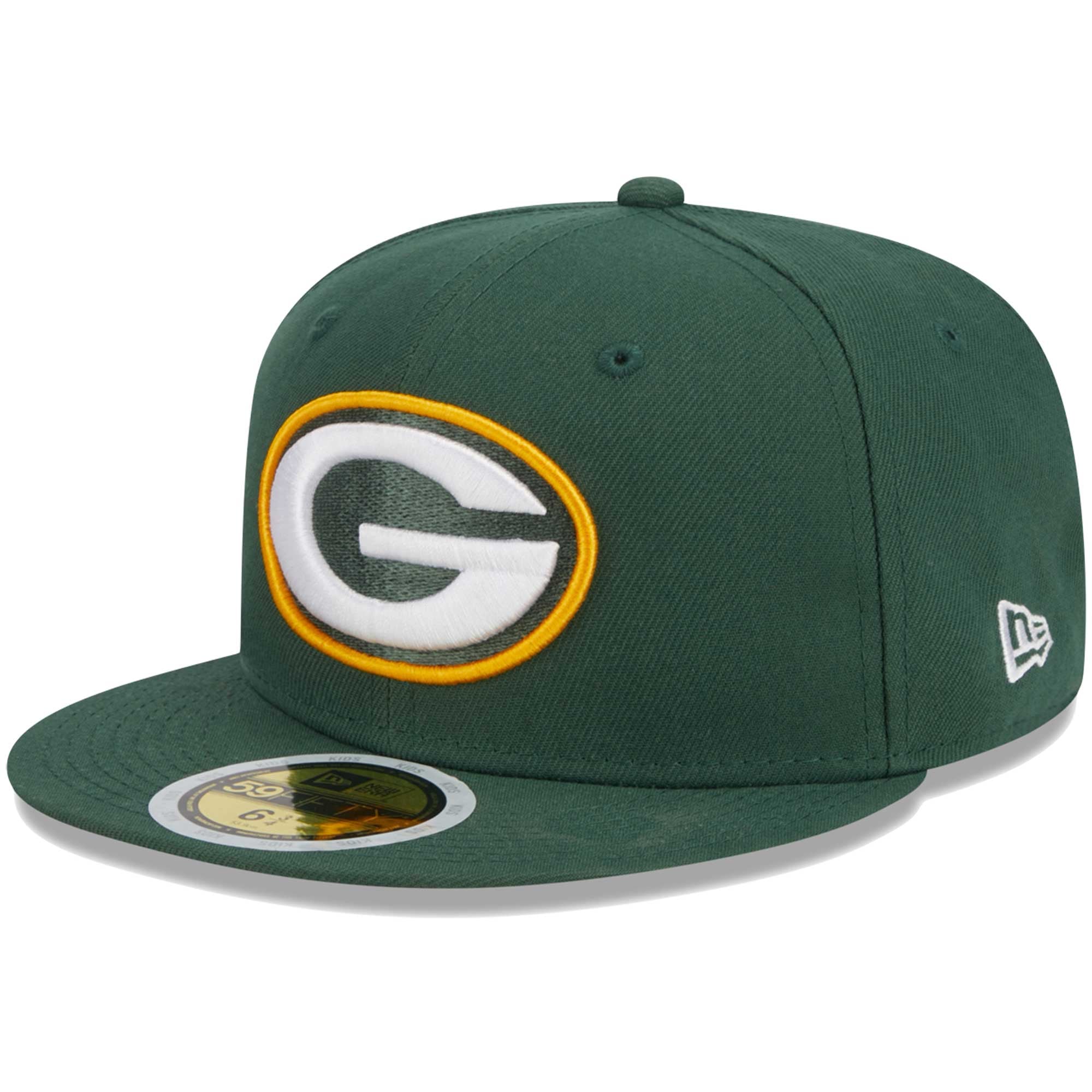 Casquette ajustée New Era Green Bay Packers Main 59FIFTY pour jeunes