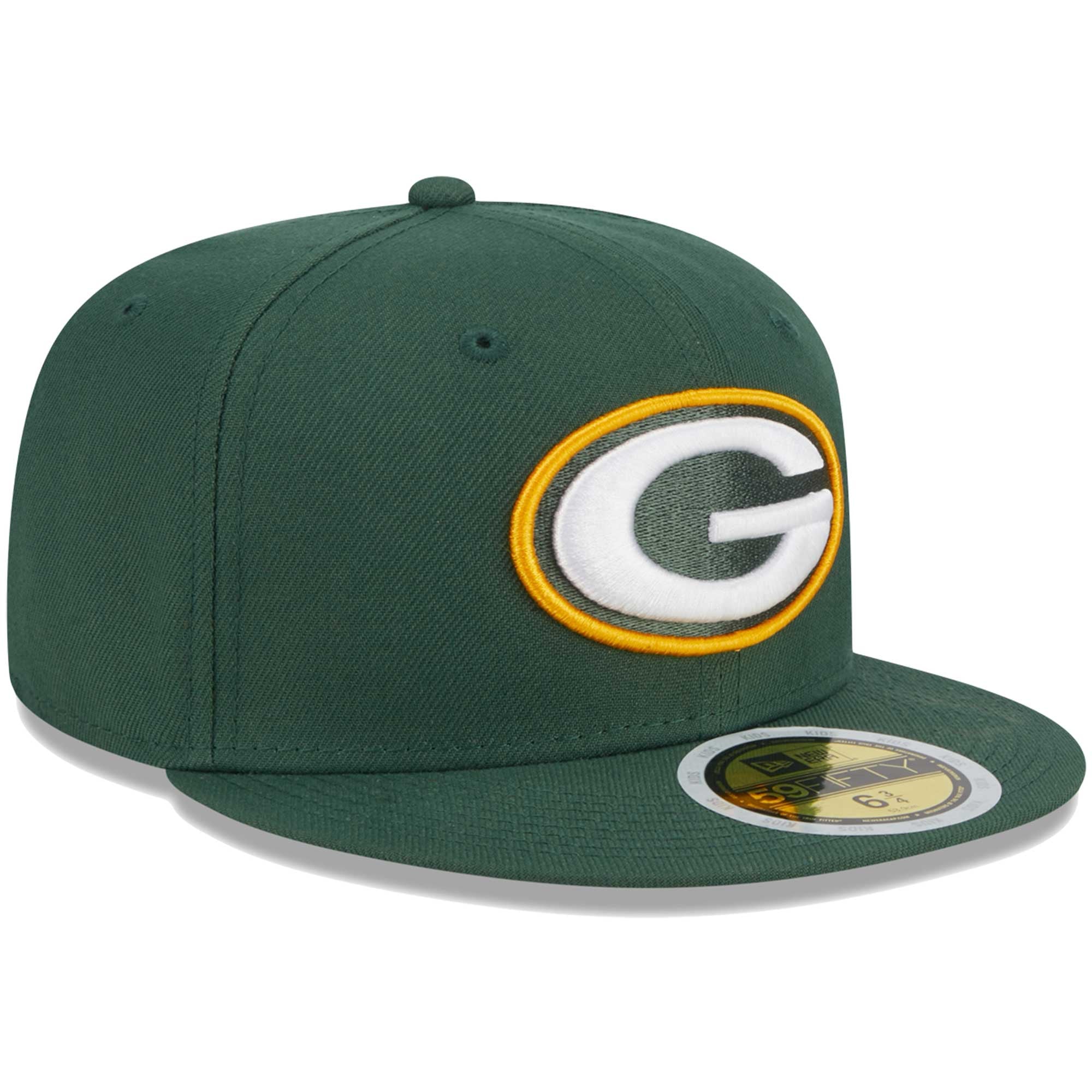 Casquette ajustée New Era Green Bay Packers Main 59FIFTY pour jeunes