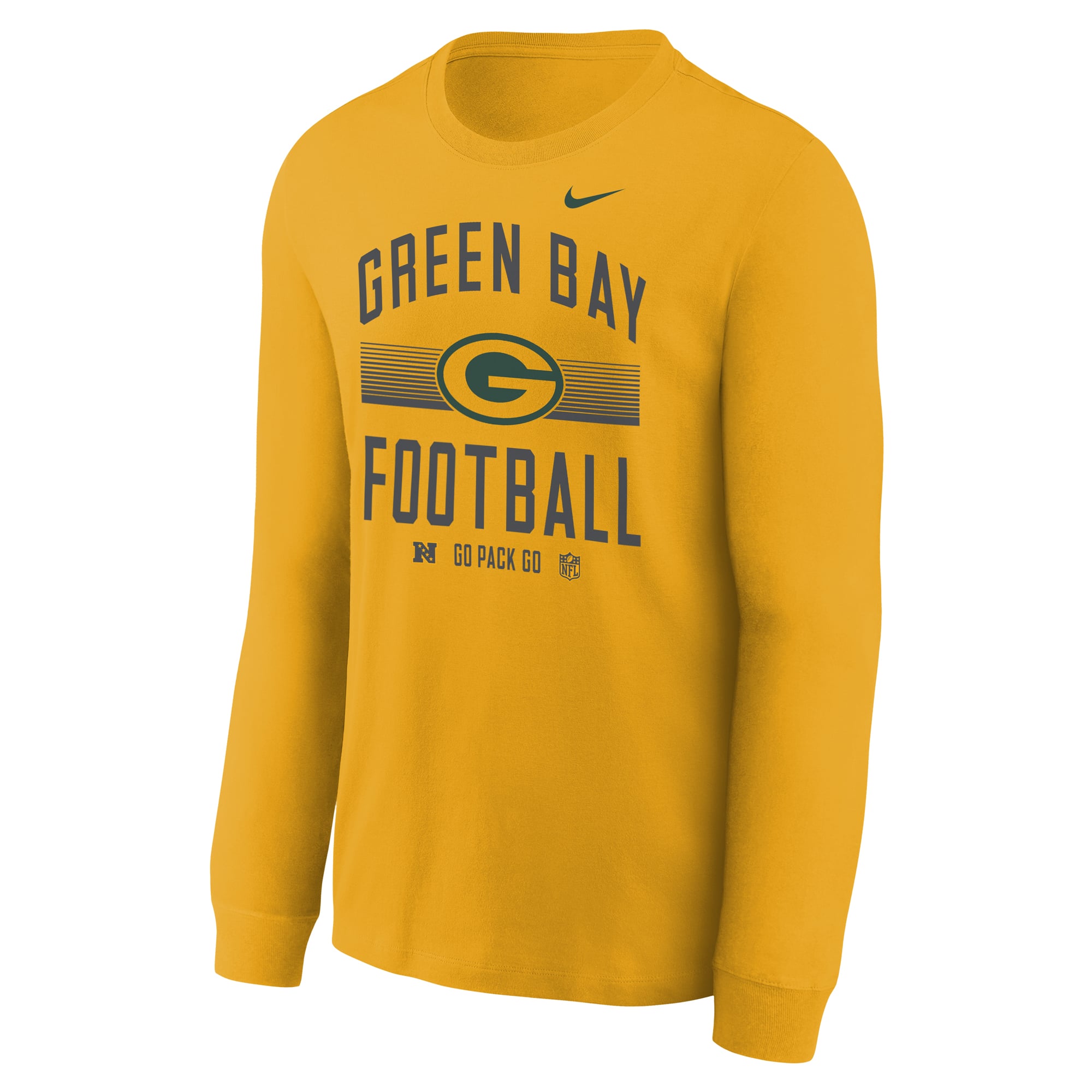 Youth Nike Gold Green Bay Packers Essential Long Sleeve T-shirt