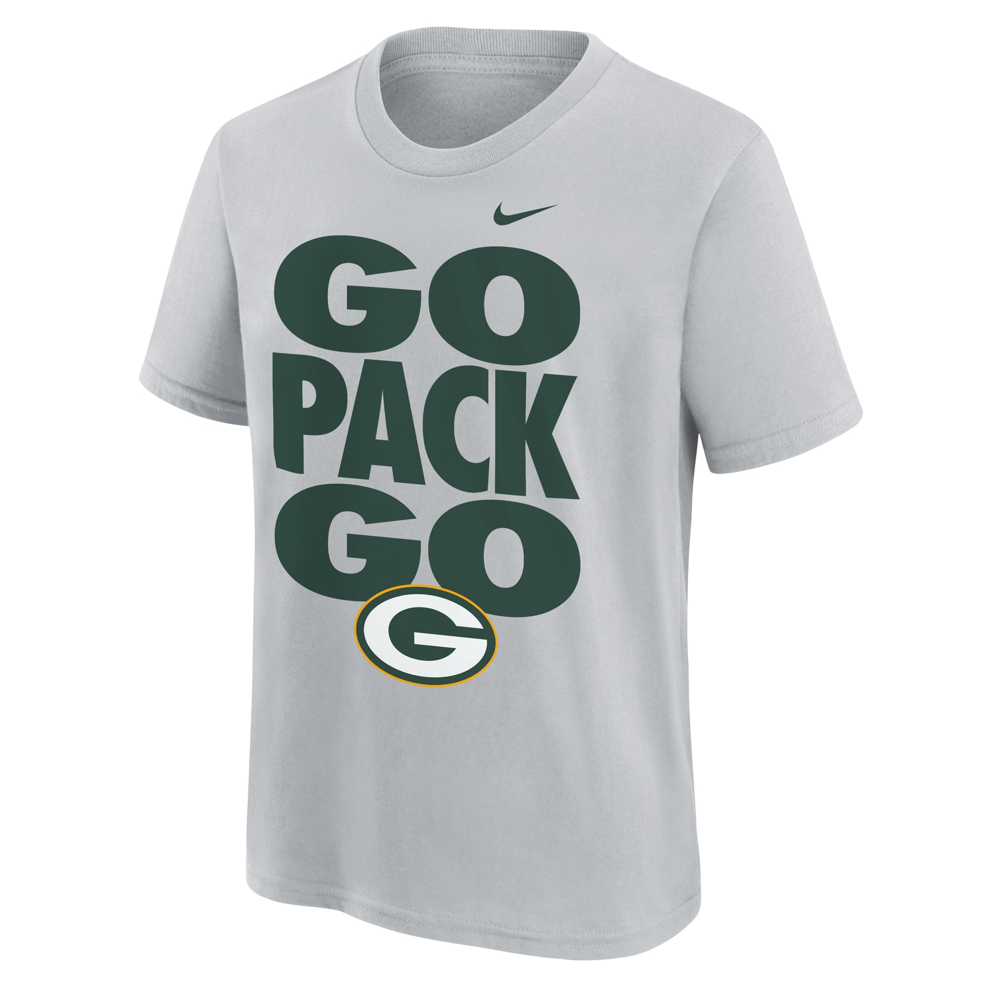 Youth Nike  Gray Green Bay Packers Slogan T-Shirt