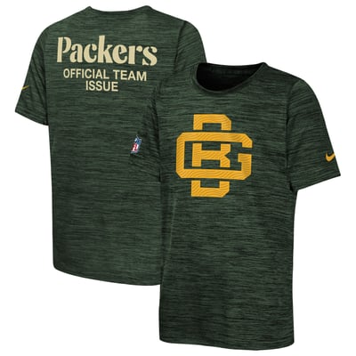  Green Bay Packers Nike Youth 2026 Rivalries Collection Sideline Velocity T-Shirt - Green