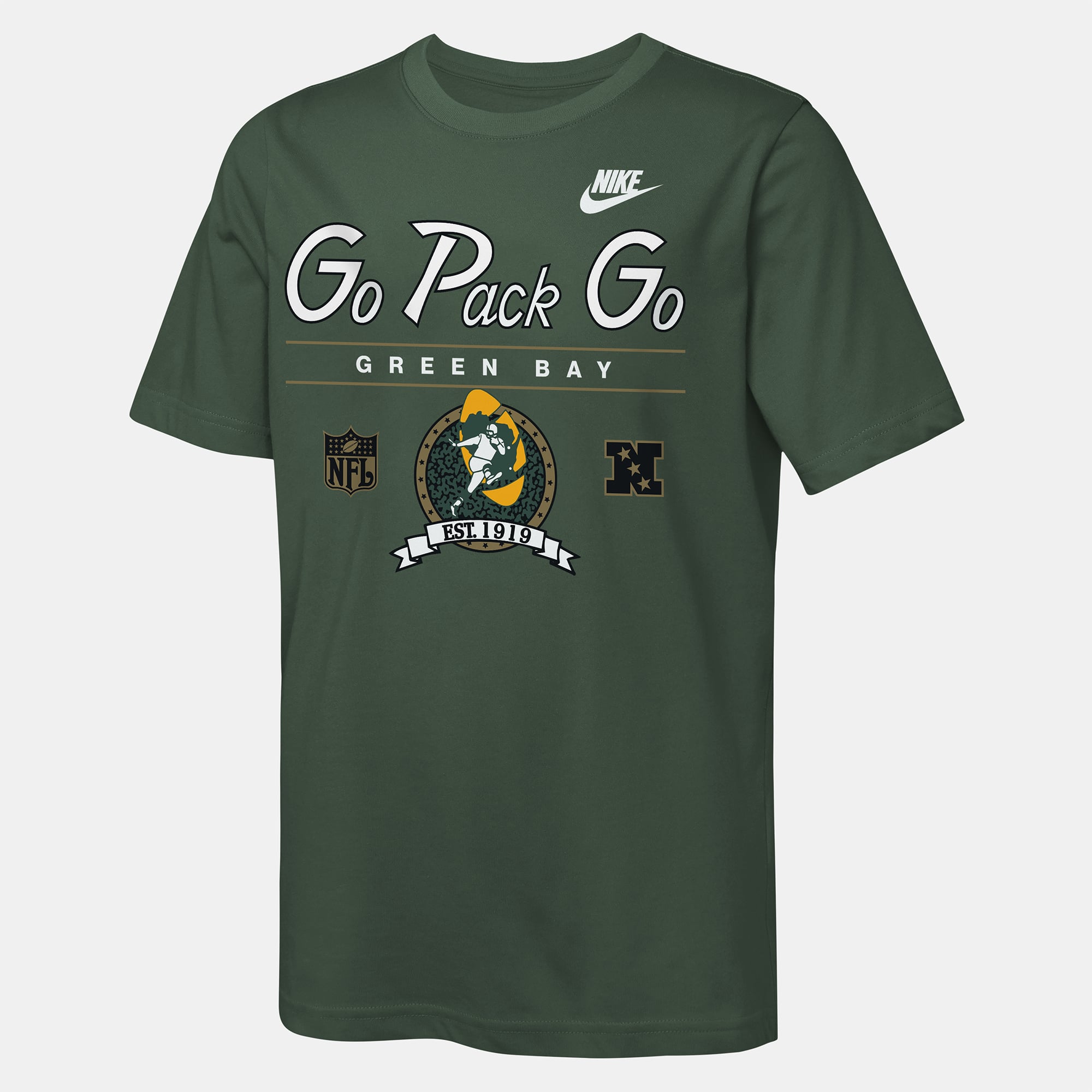 T-shirt Nike Green Bay Packers Hometown Rewind Slub Dri-FIT pour enfant
