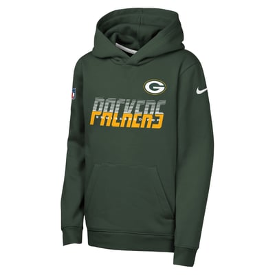 Green Bay Packers Nike Youth Sideline Dri-FIT Hoodie - Green