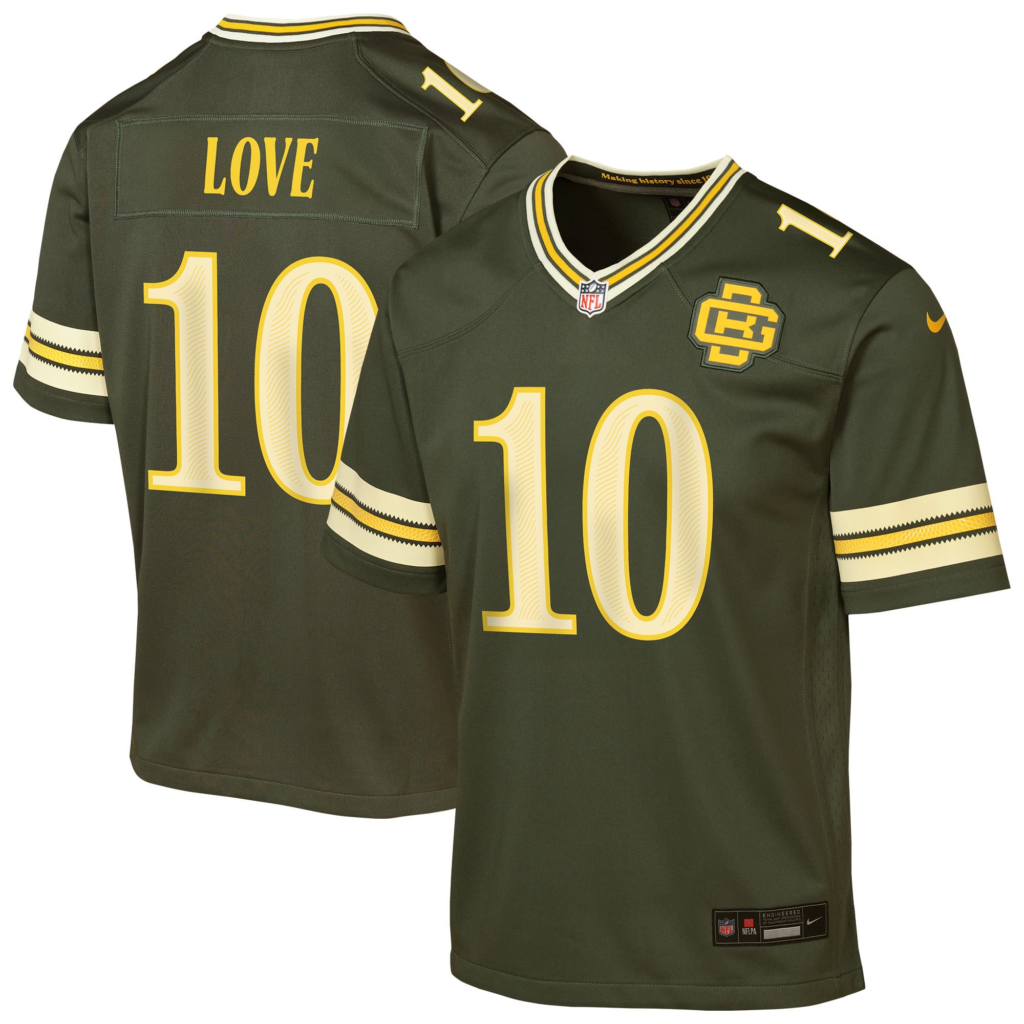 Youth Nike Jordan Love Green Bay Packers 2026 Rivalries Collection Game Jersey